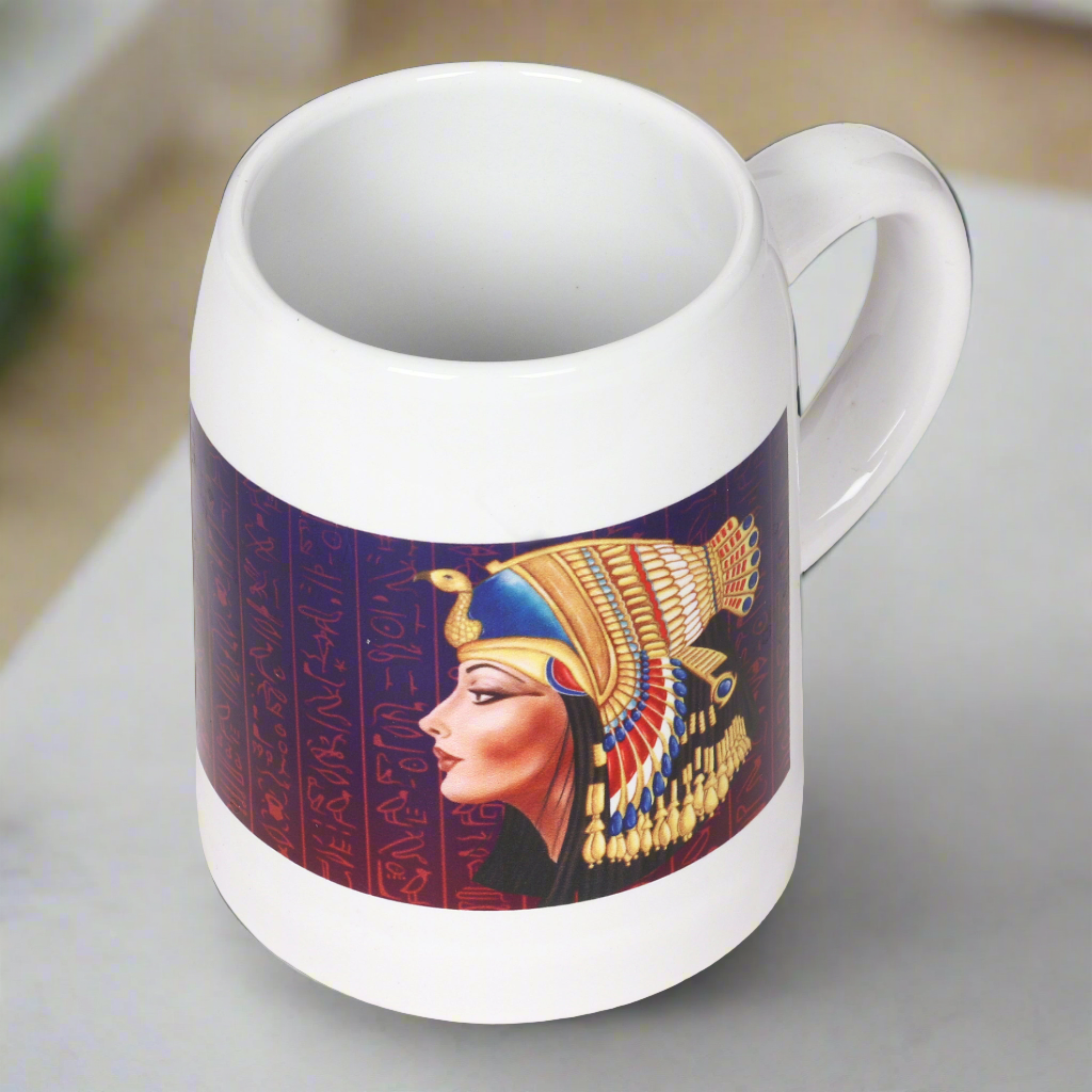Beer Mugs | Gift for Father, Husband, Friends on Birthday| Kolorobia Beer Mugs - Egyptian Queen