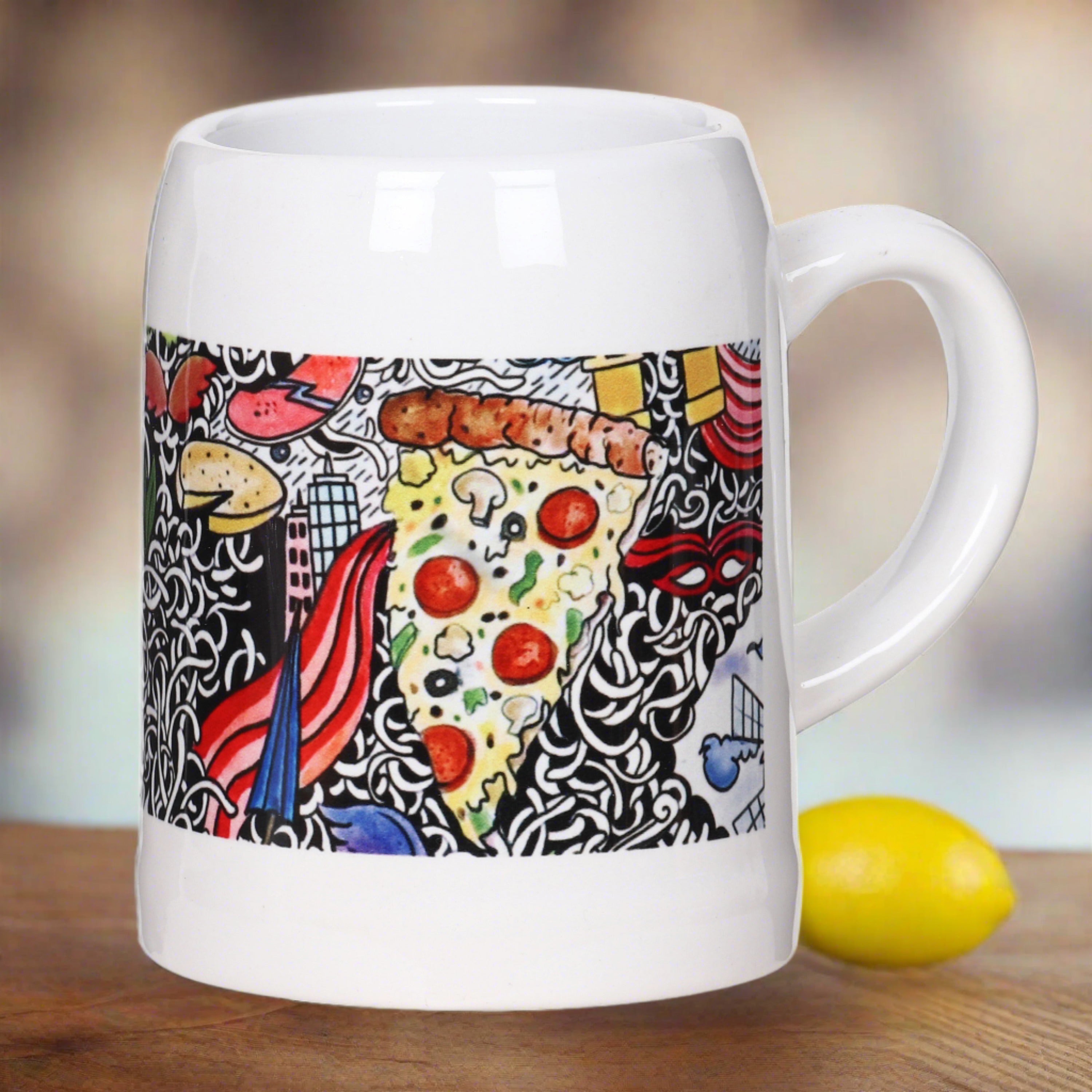 Beer Mugs - Around the Sun Doodle Art