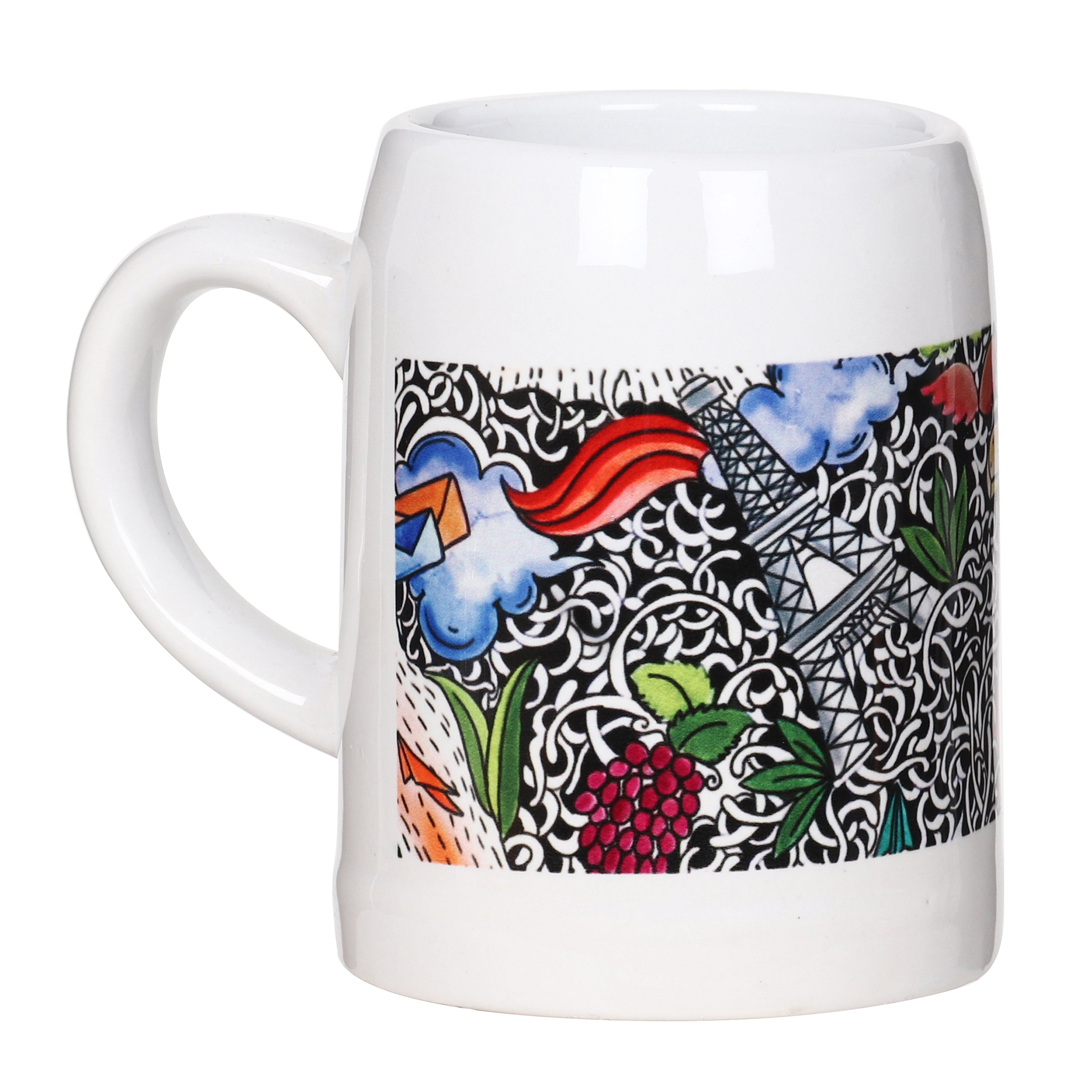 Beer Mugs - Around the Sun Doodle Art