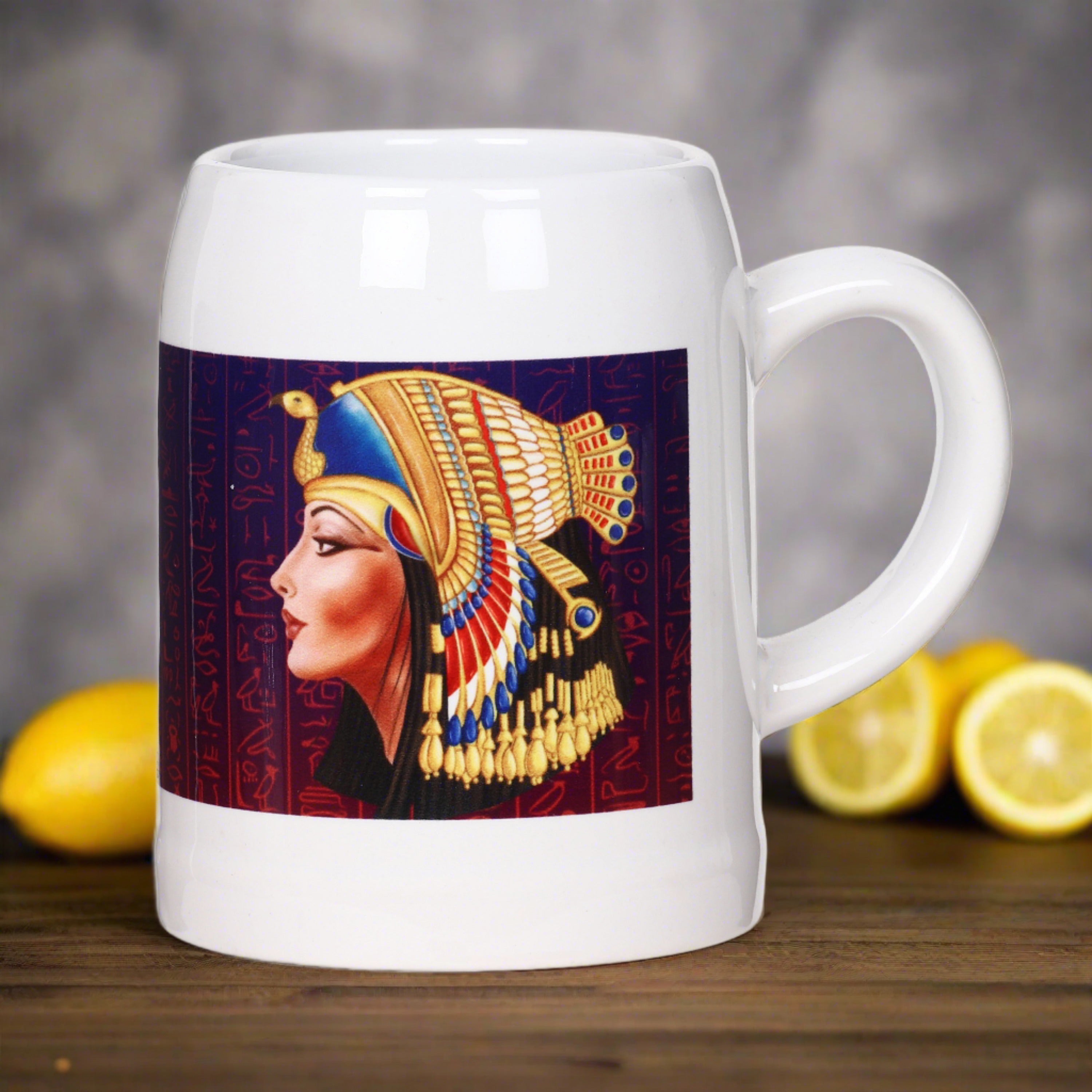 Beer Mugs | Gift for Father, Husband, Friends on Birthday| Kolorobia Beer Mugs - Egyptian Queen