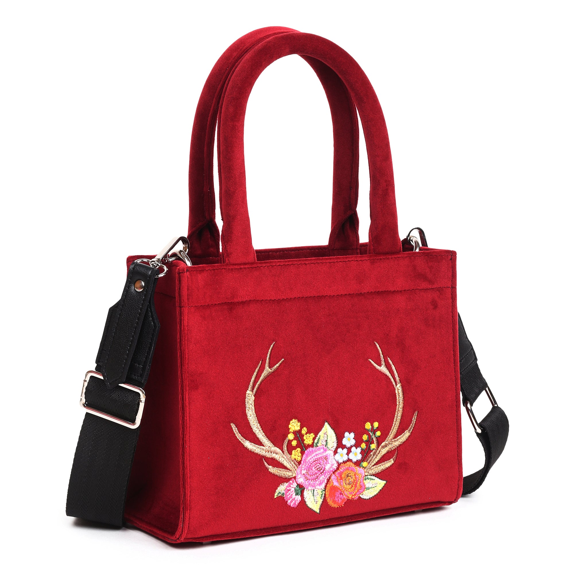 Stag Velvet Hand Bag