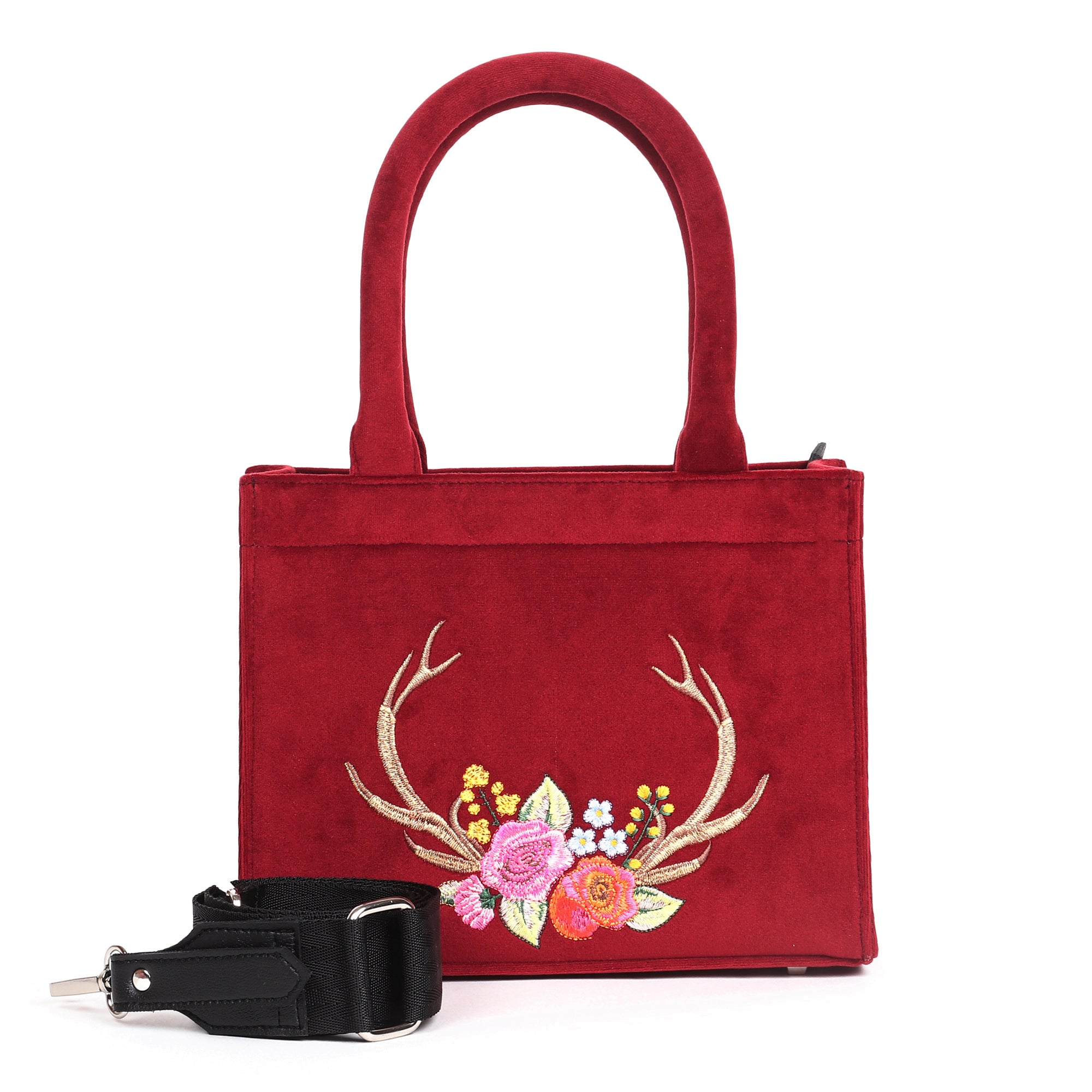 Stag Velvet Hand Bag