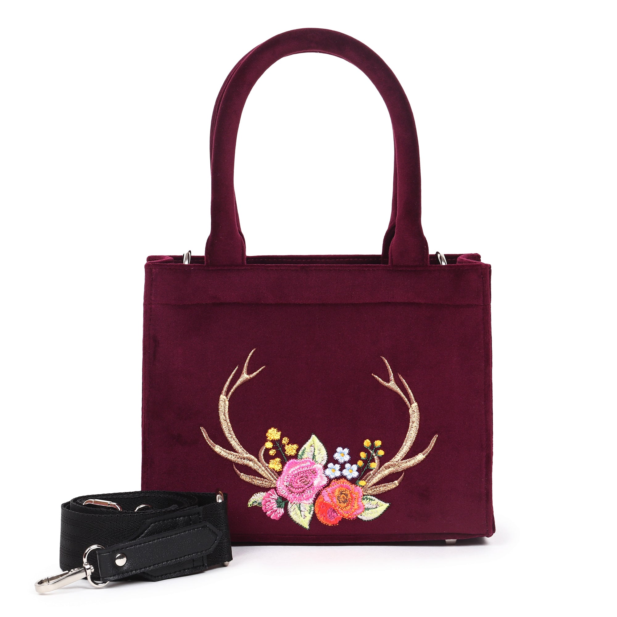 Stag Velvet Hand Bag