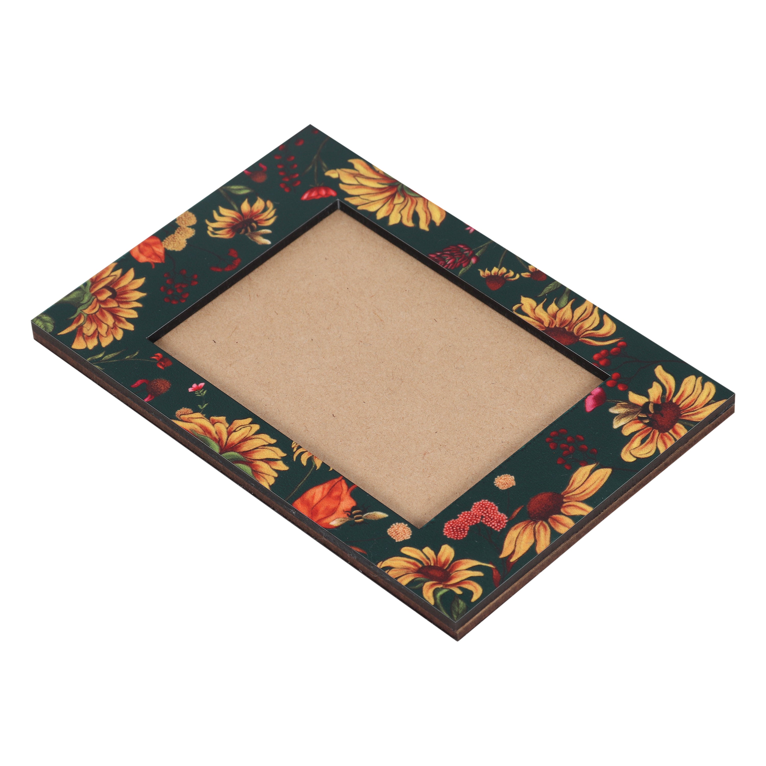 Magnetic Photo Frame - Floral Bliss Green
