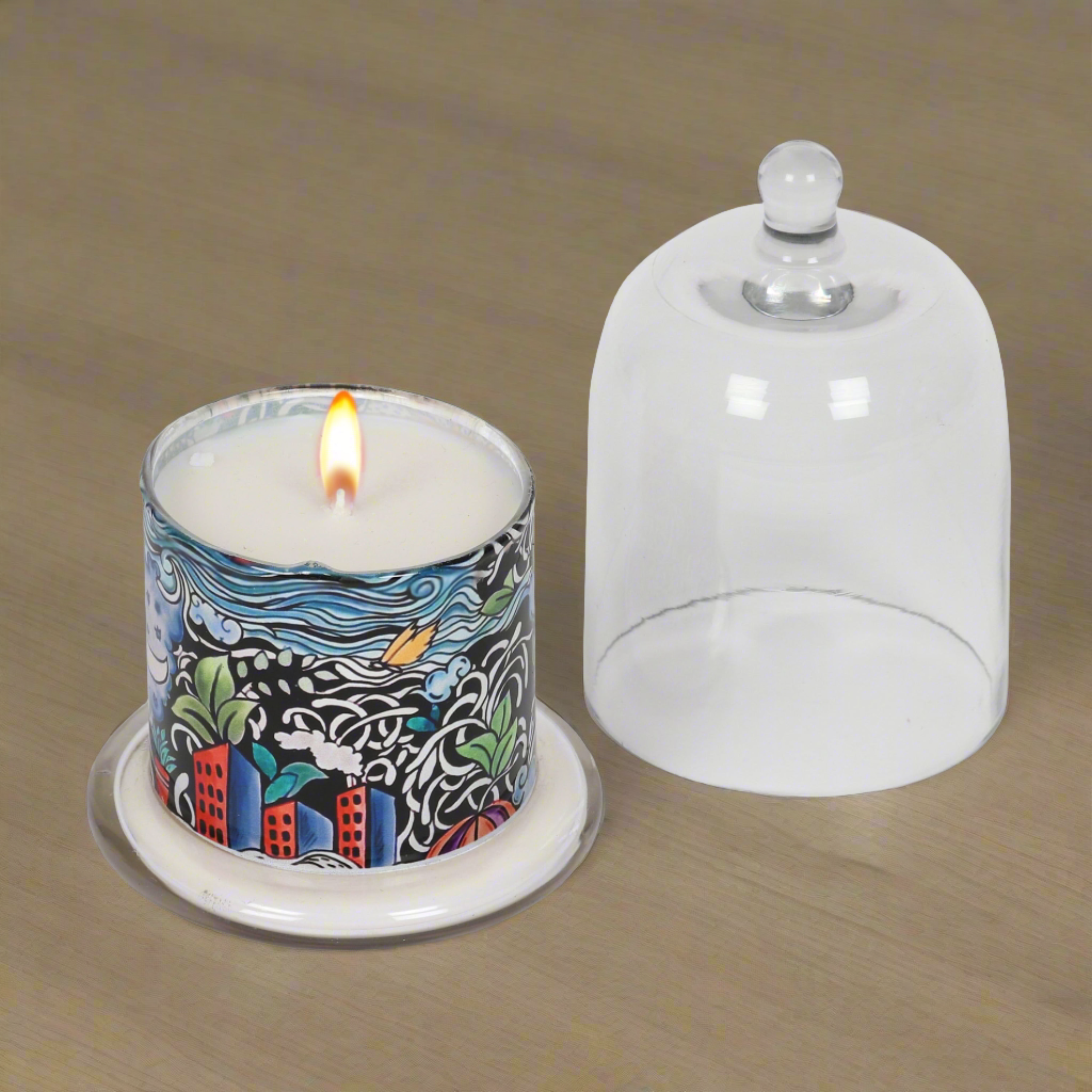 Scented Cream Bell Jar Candle || Fragrance Candles for Home Decor || Bell Jar Candles