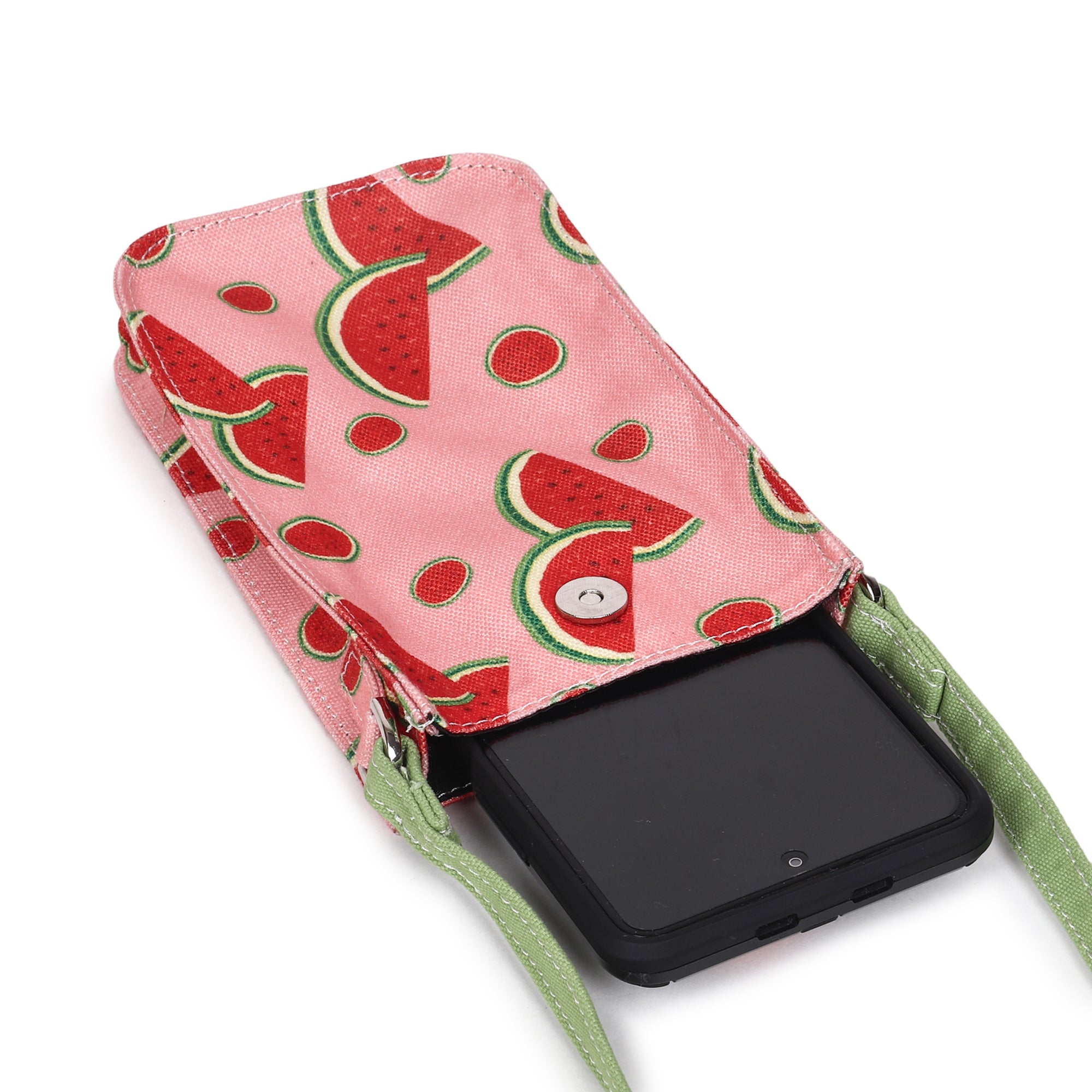 Poly Canvas Watermelon Printed Mobile Pouch