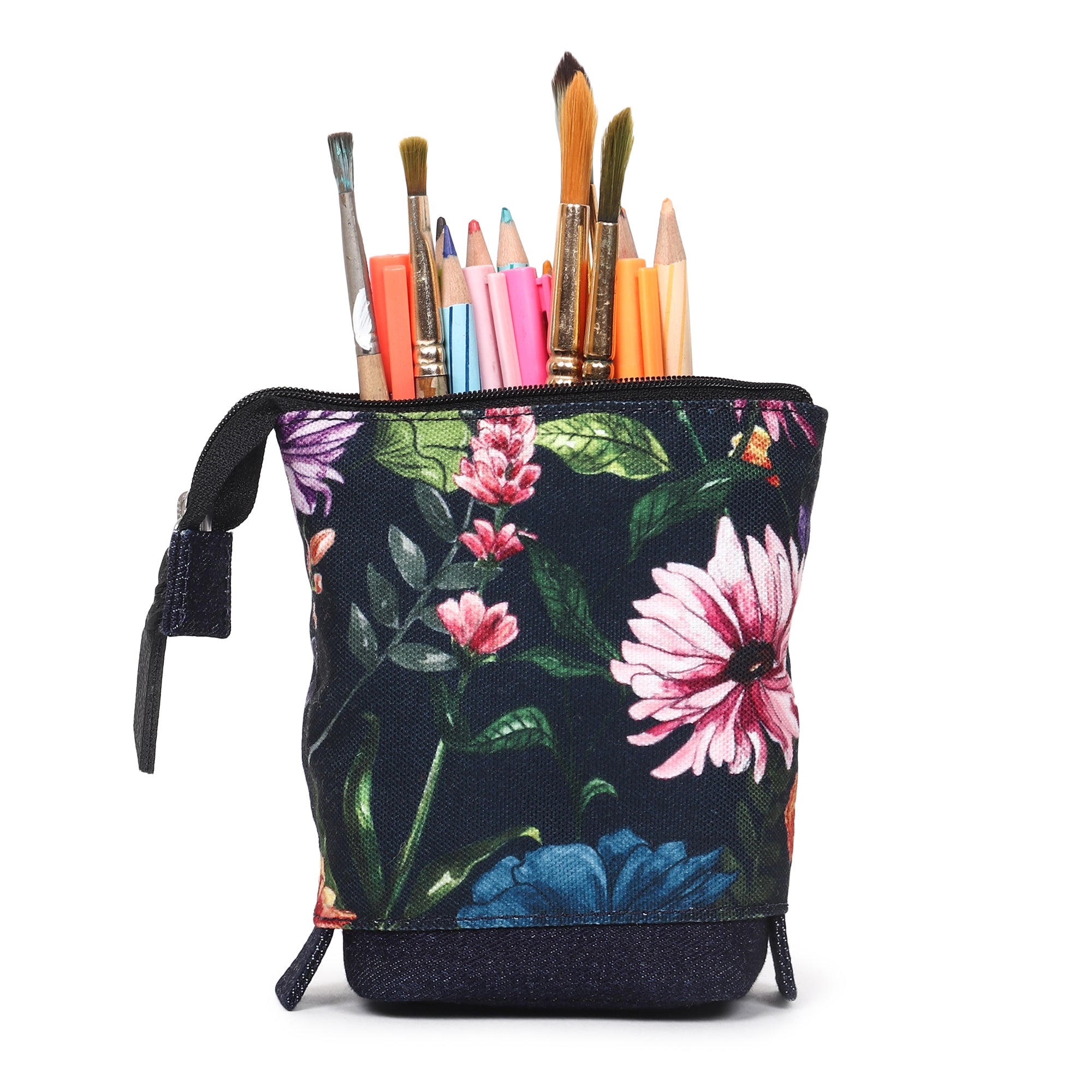 Poly Canvas Rexin Printed Retractable/Stationery Pouch