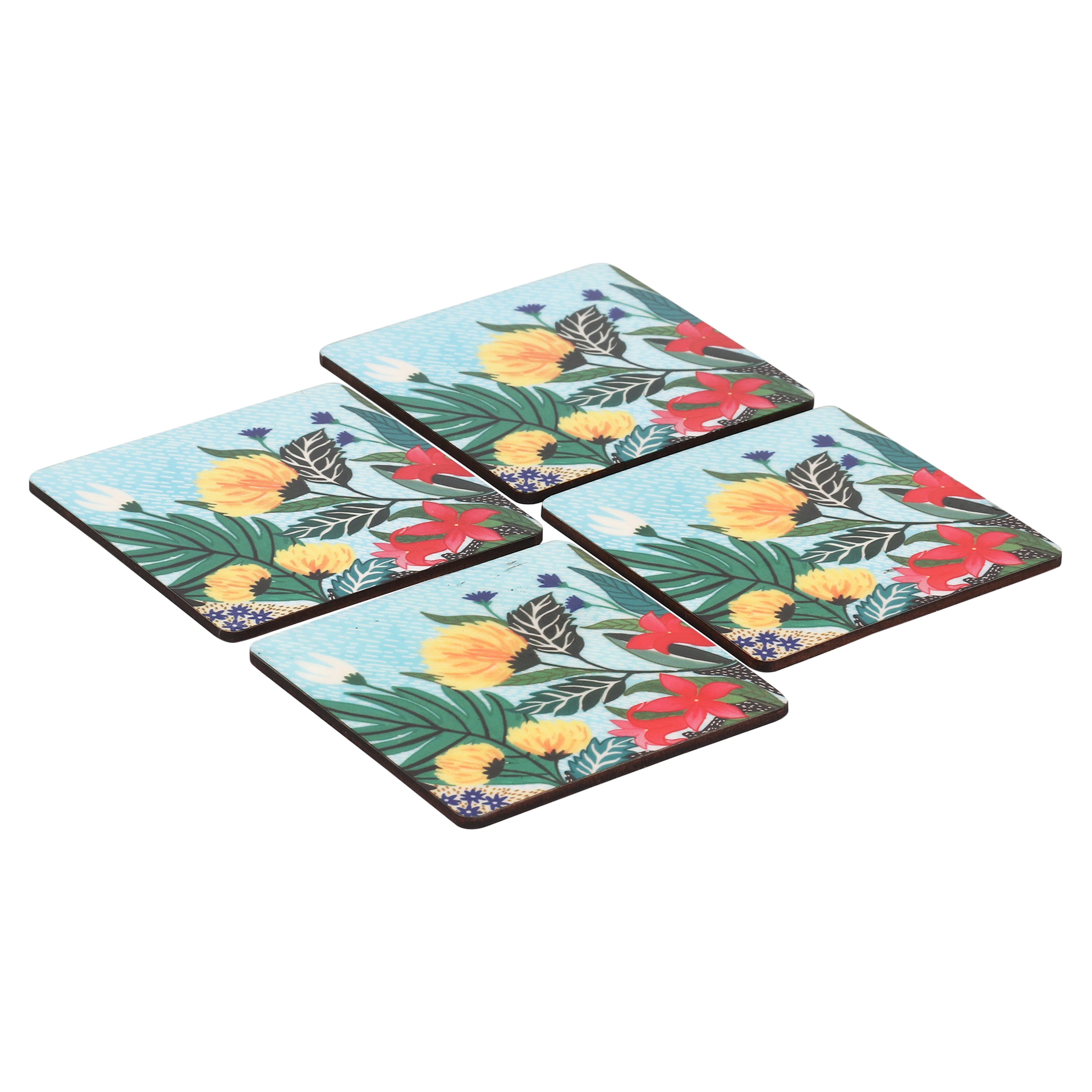 Wooden Coasters - Floral Fantasy