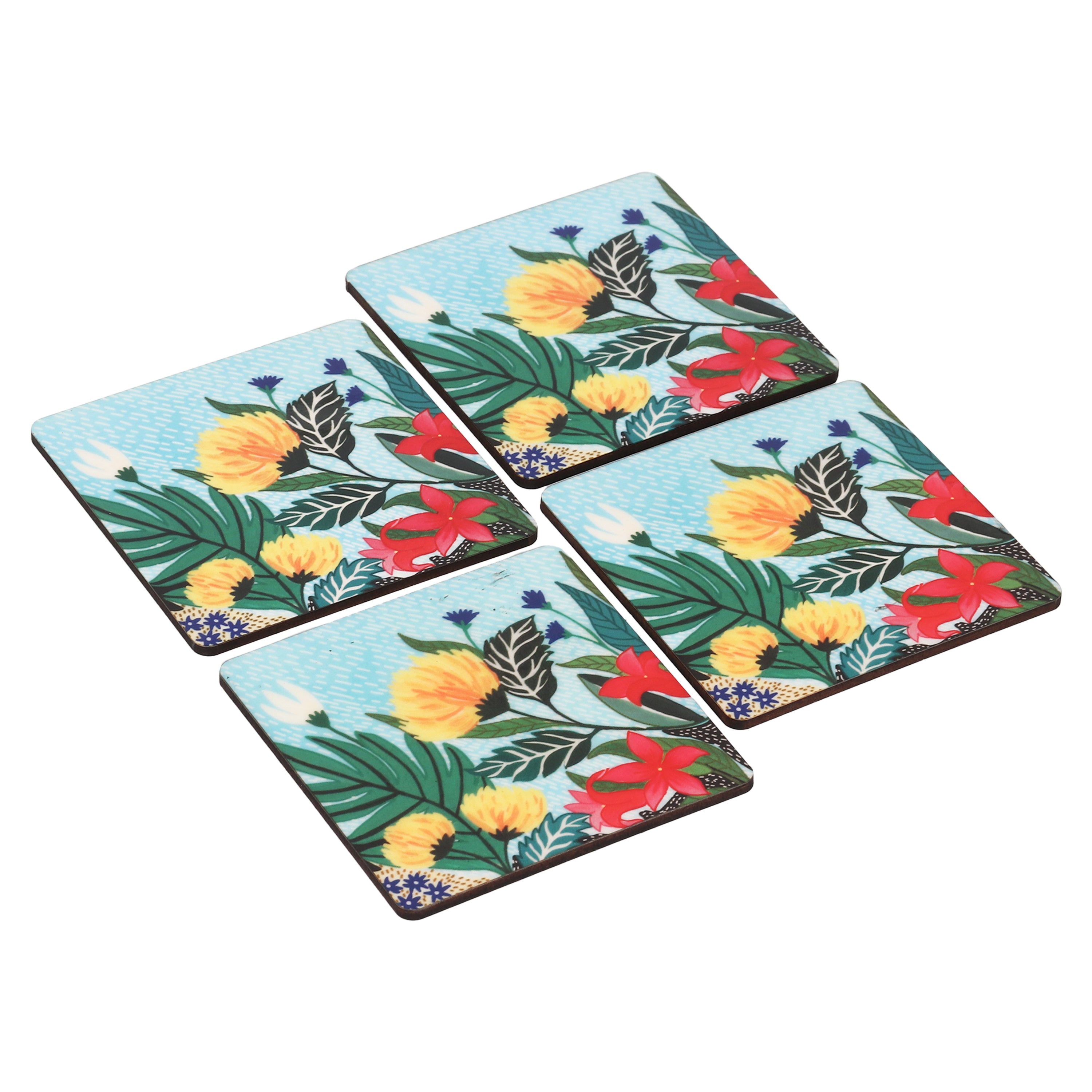 Wooden Coasters - Floral Fantasy