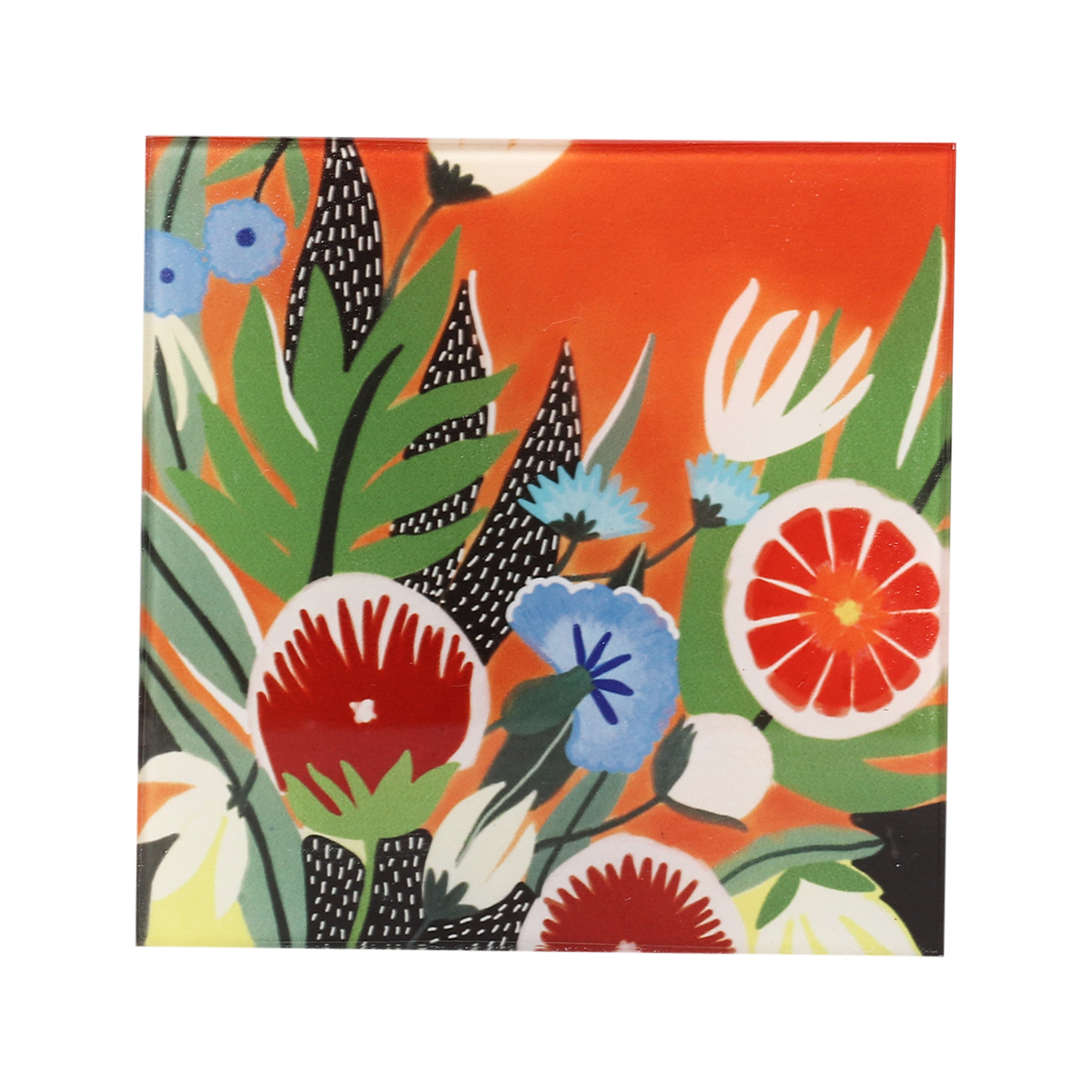 Glass Coasters (Set of 4) - Blooming Paradise