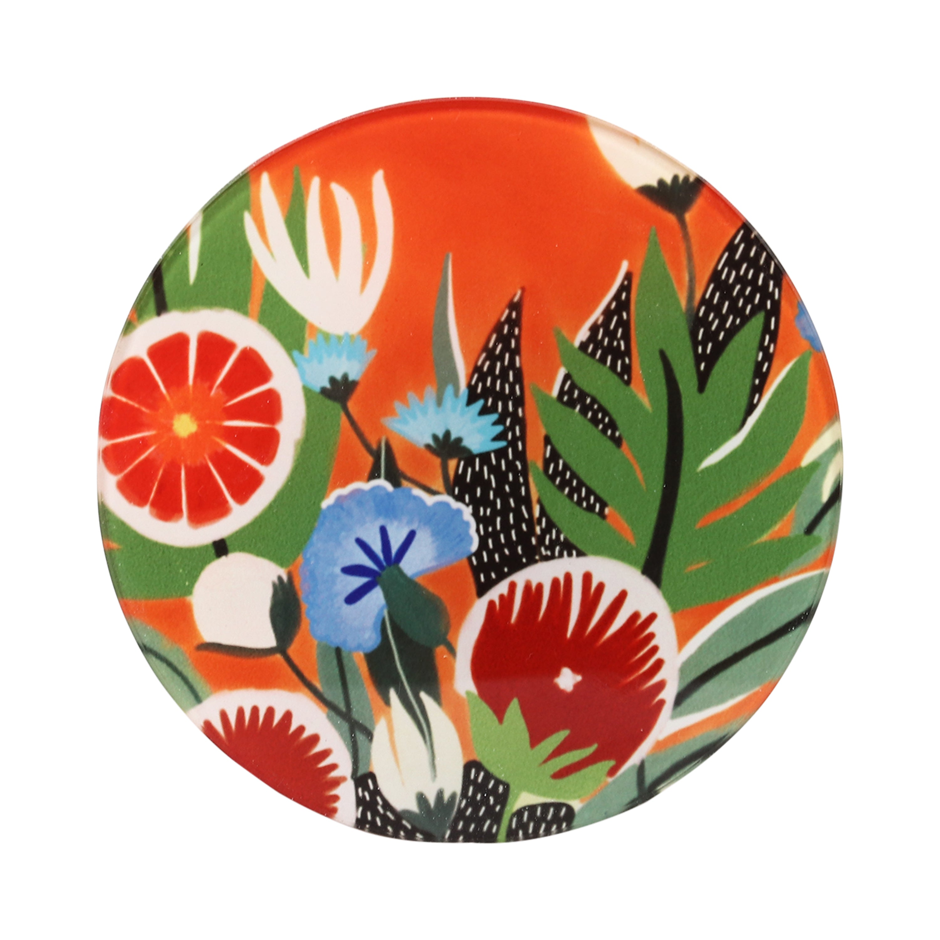 Glass Coasters (Set of 4) - Blooming Paradise