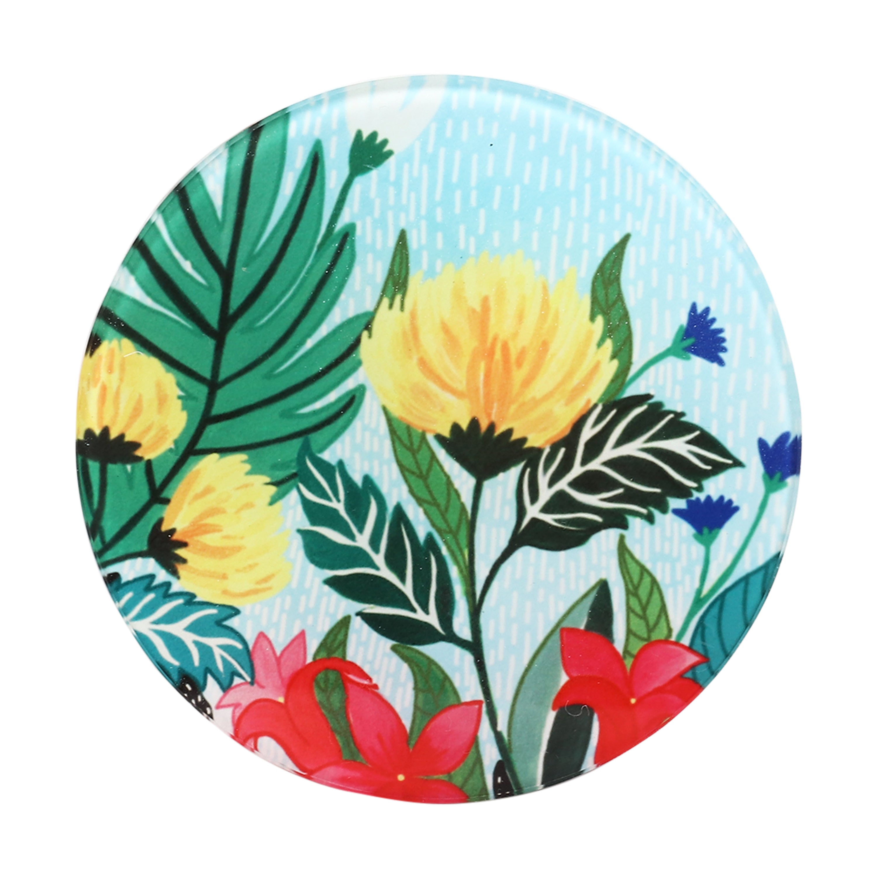 Glass Coasters (Set of 4) - Floral Fantasy