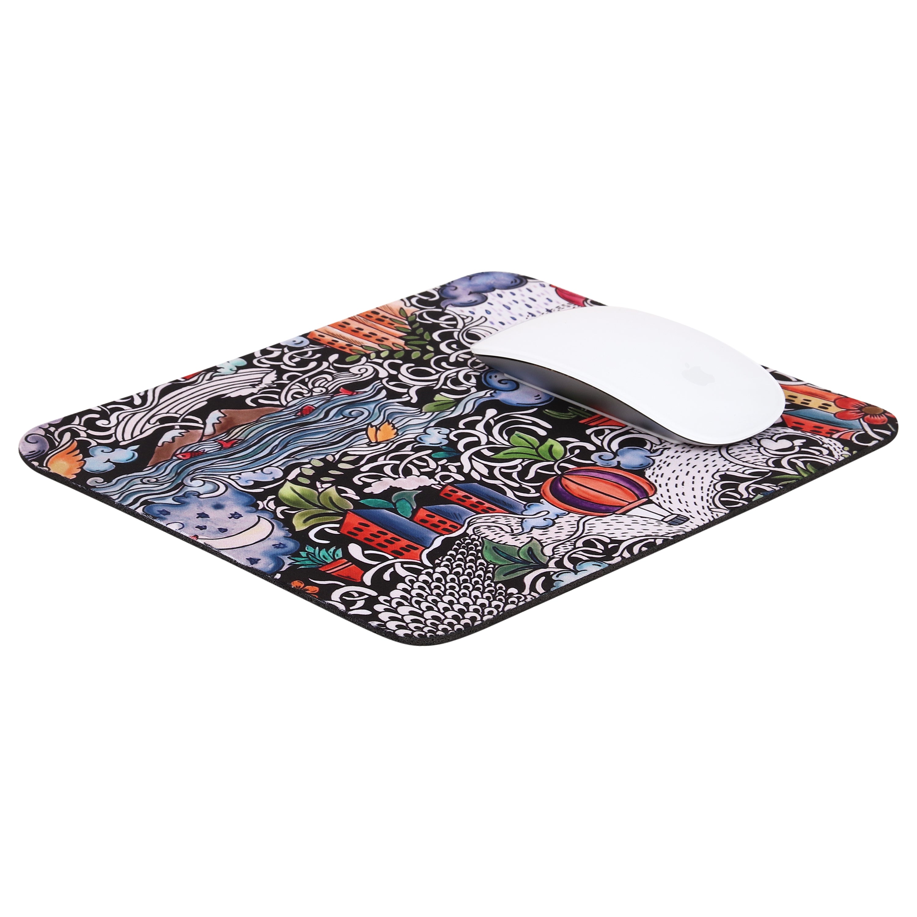 Mouse Pads - City Life Doodle Art
