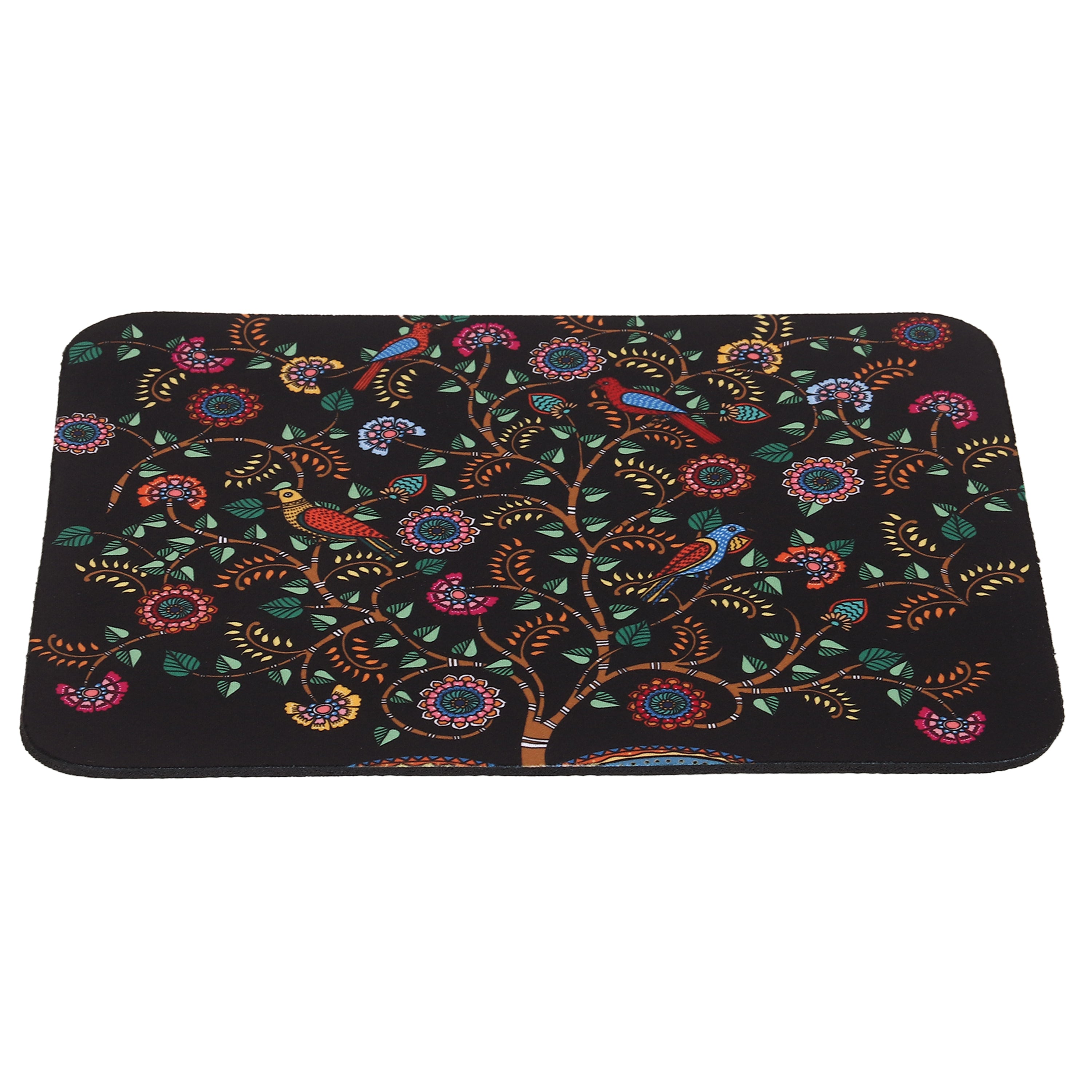 Mouse Pads - Madhubani Art Black