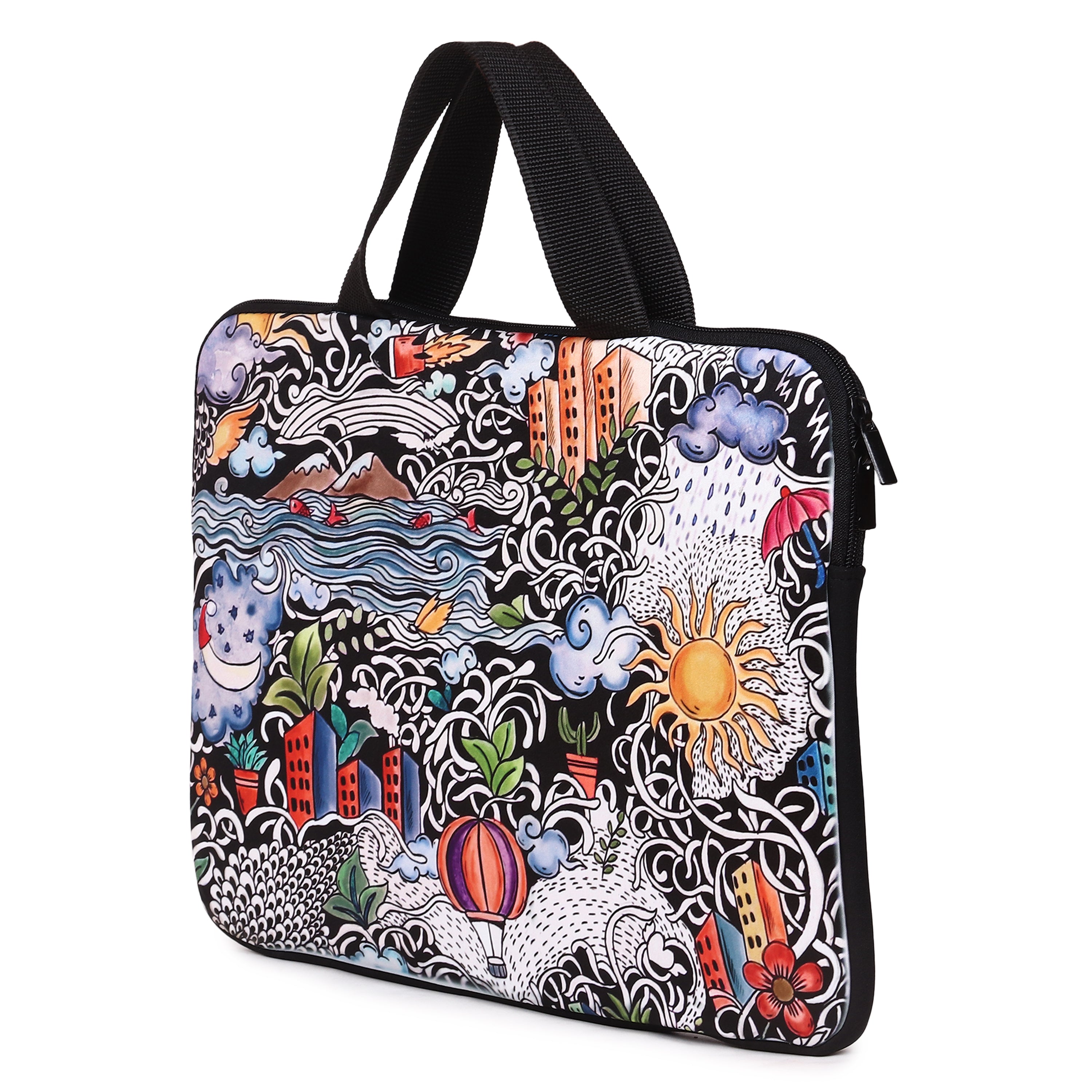 Laptop Sleeves - City Life Doodle Art