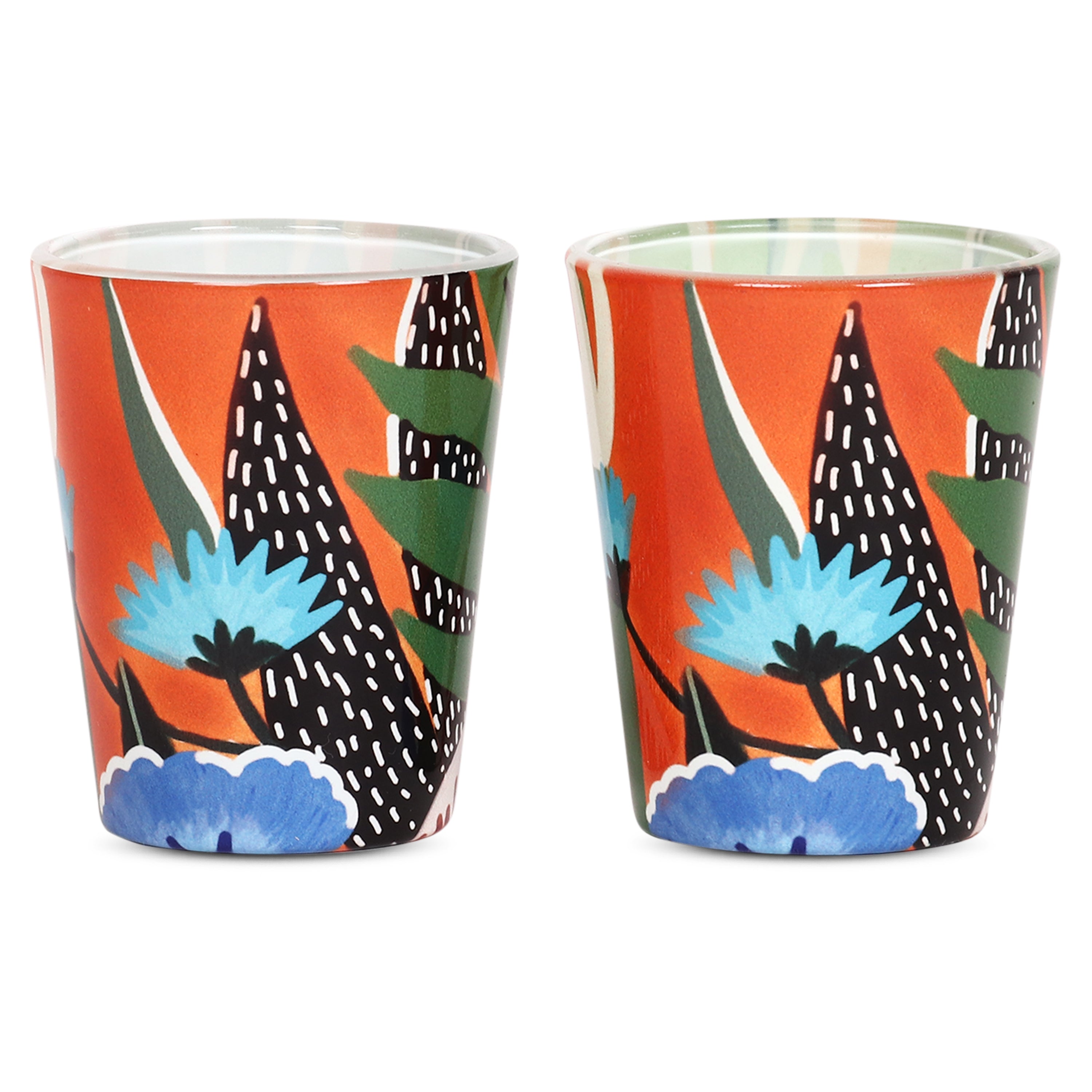 Glass Shot Glasses - Blooming Paradise