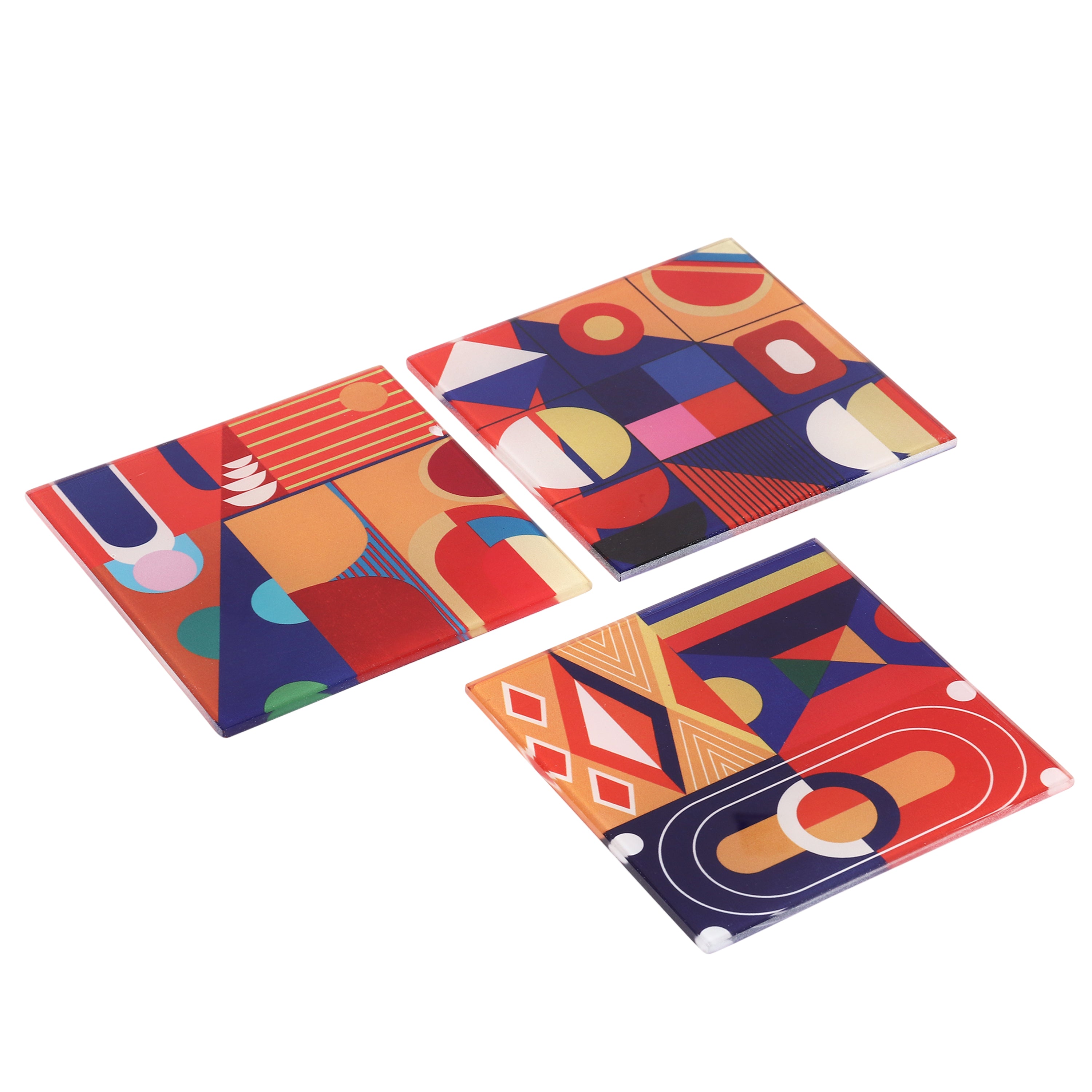 Glass Coasters (Set of 4) - ABSTRACT
