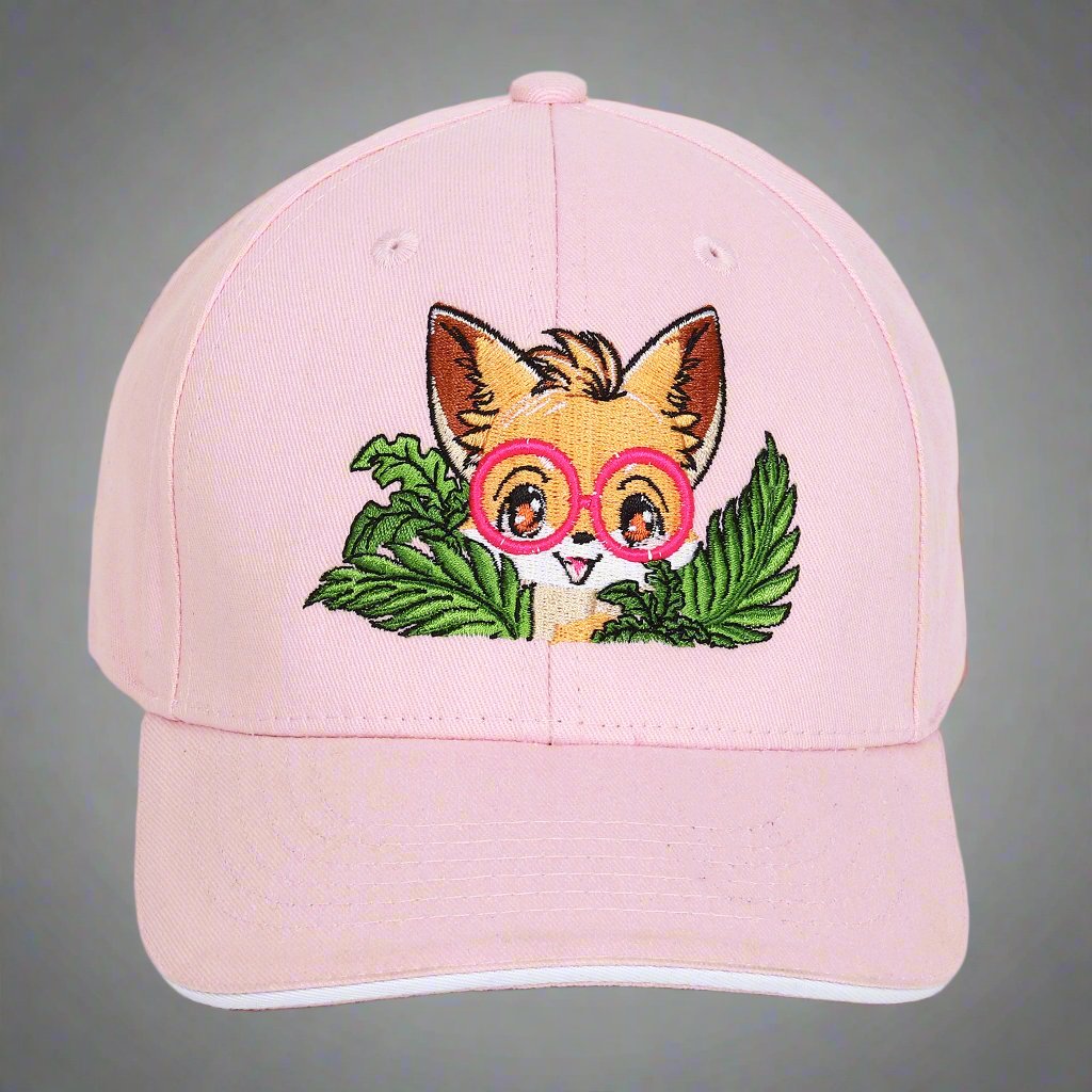 Fox Embroidered Caps for Kids