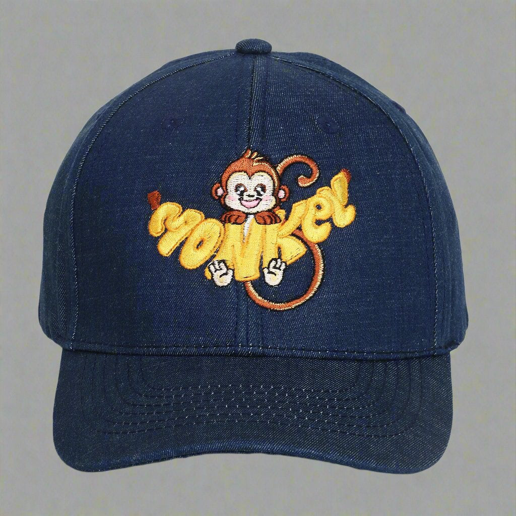 Monkey Embroidered Caps for Kids