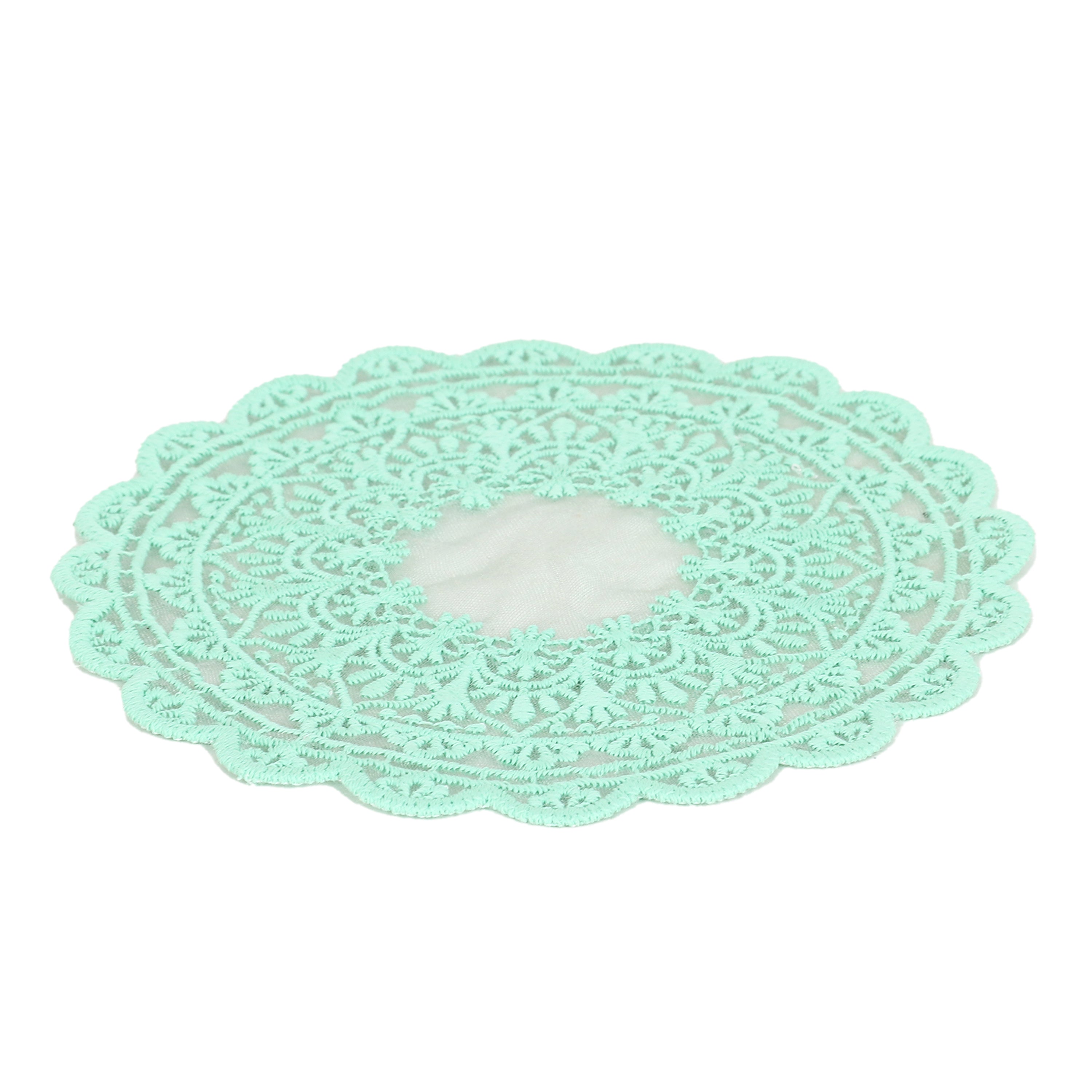 Embroidered Coaster - Mint
