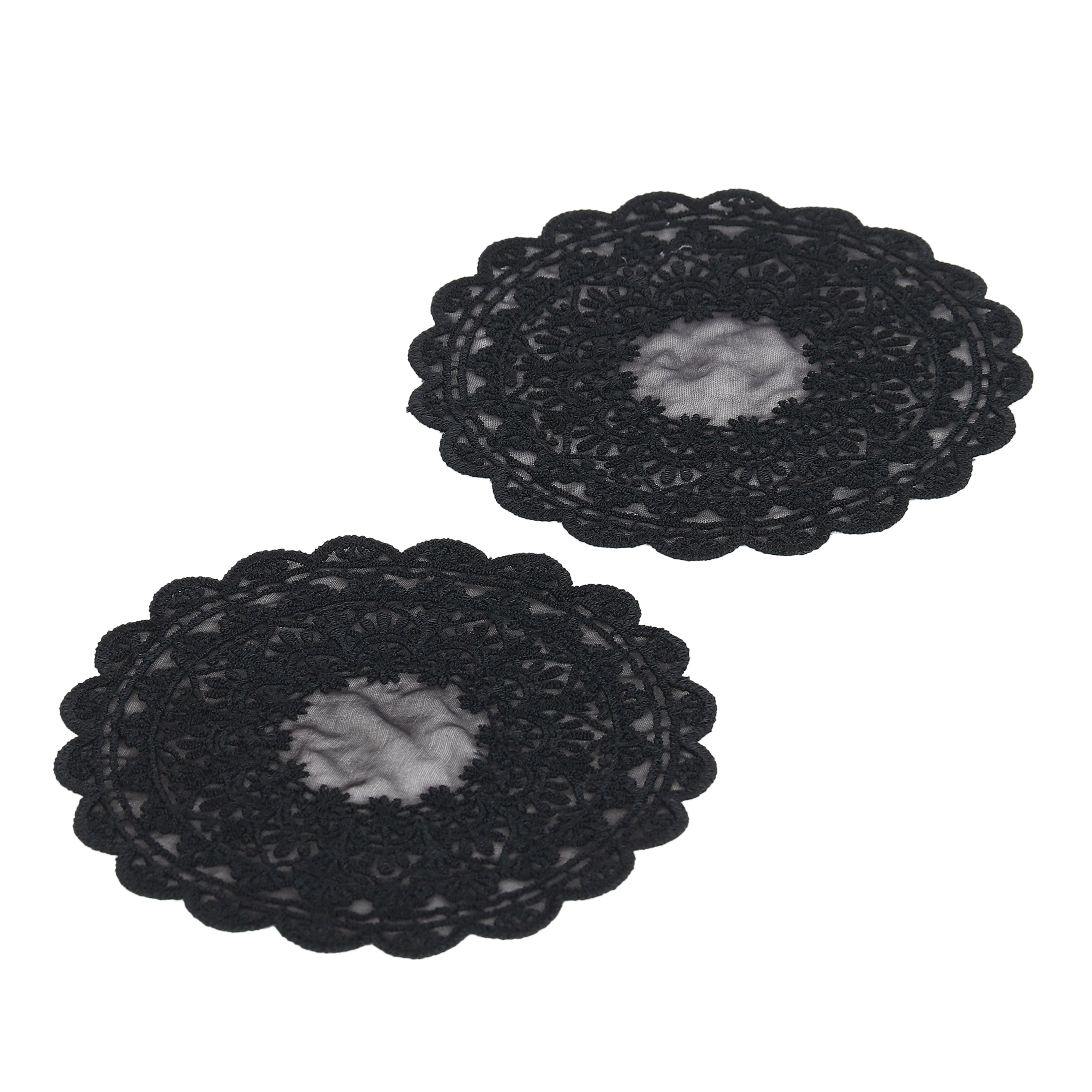 Embroidered Coaster - Black