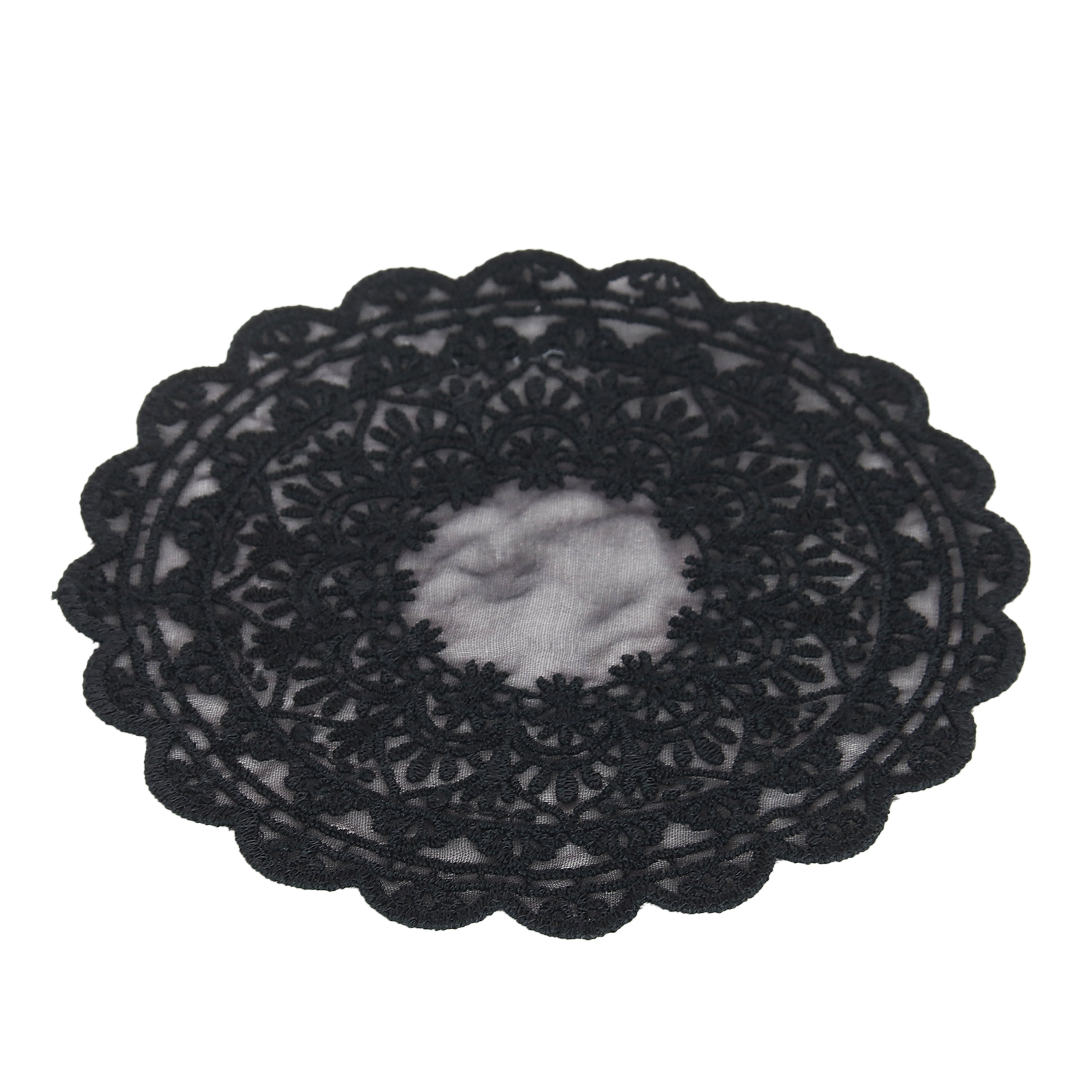 Embroidered Coaster - Black