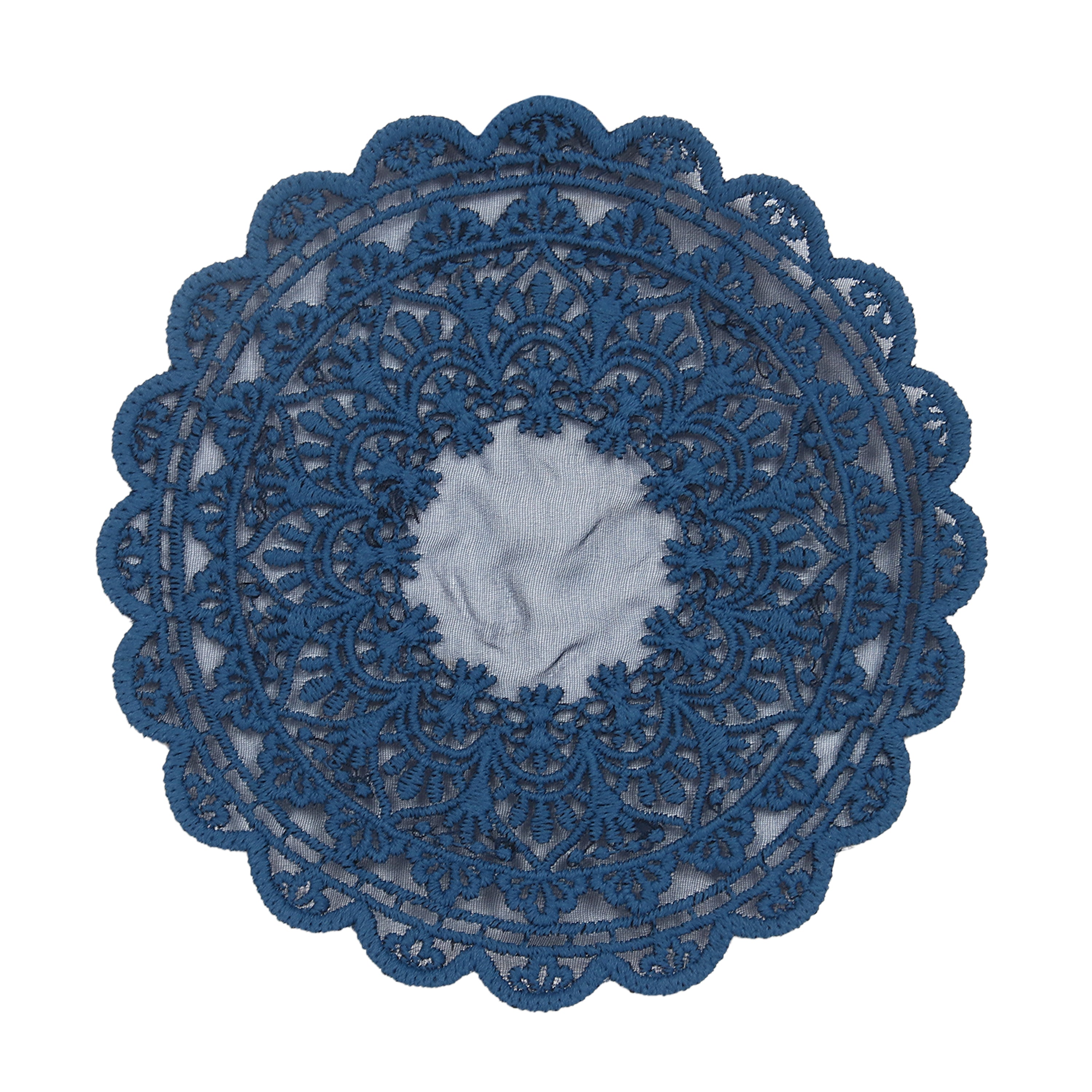 Embroidered Coaster - Midnight Blue