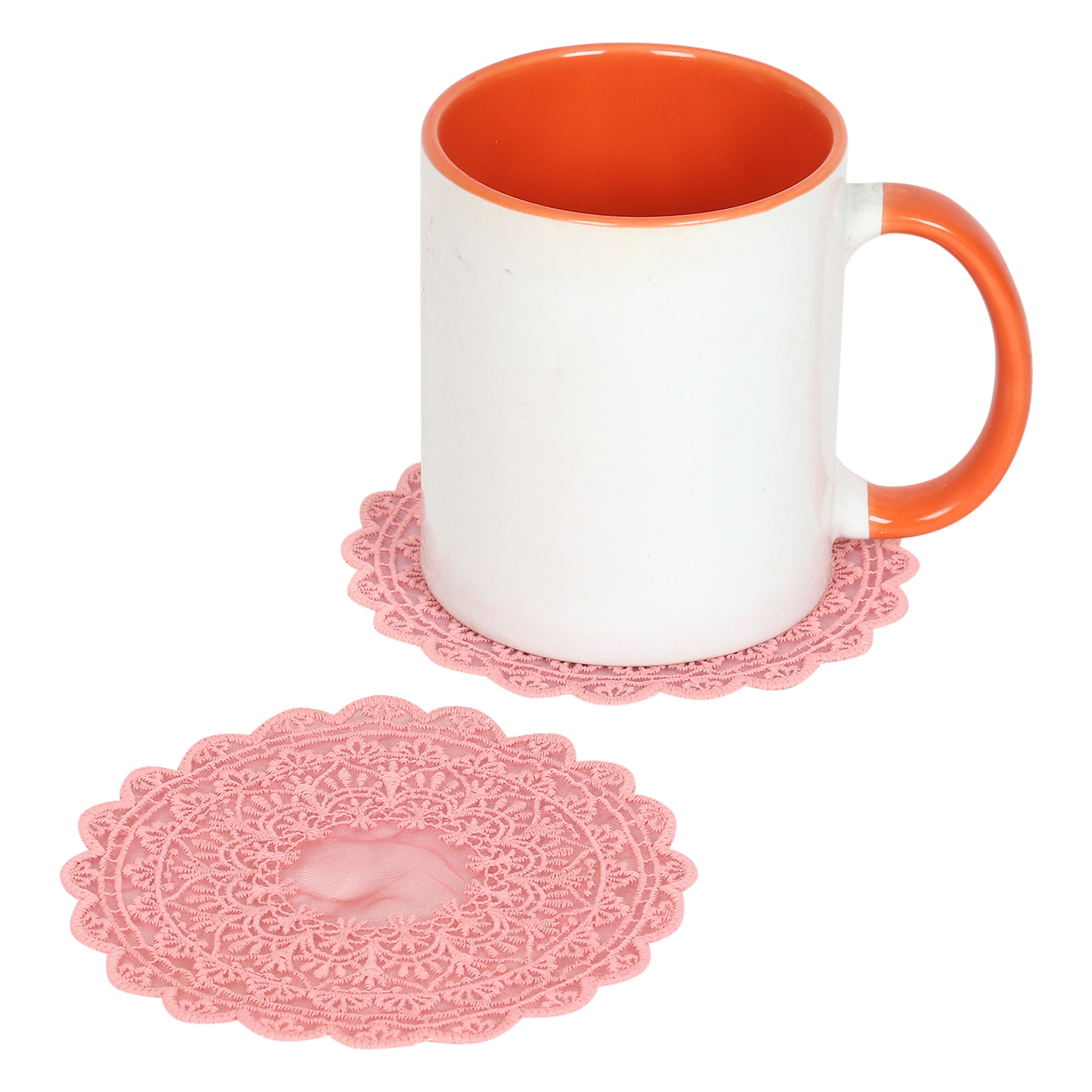 Embroidered Coaster - Pink