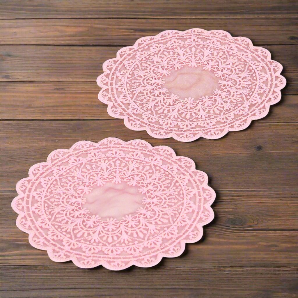 Embroidered Coaster - Classic Soft Pink