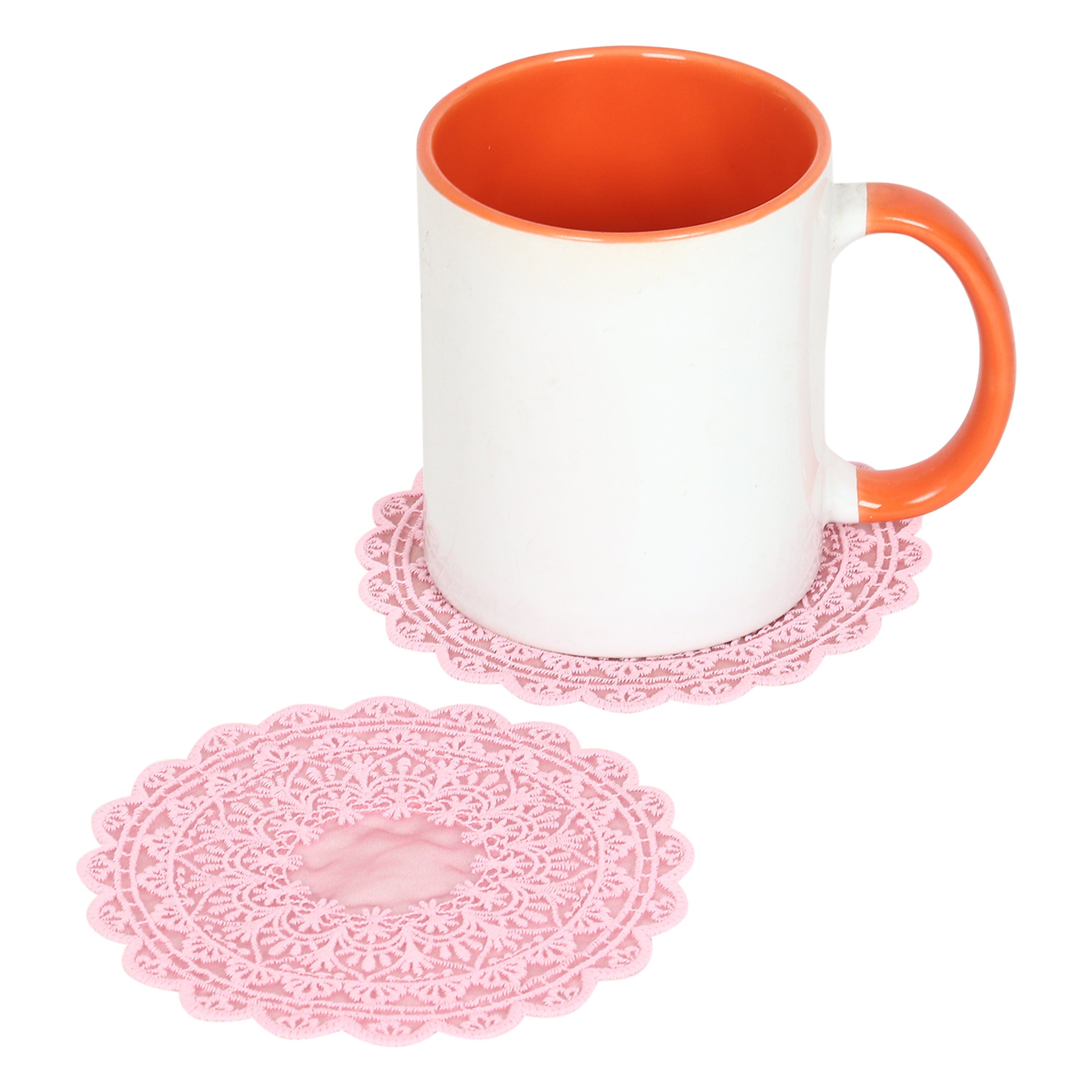 Embroidered Coaster - Classic Soft Pink
