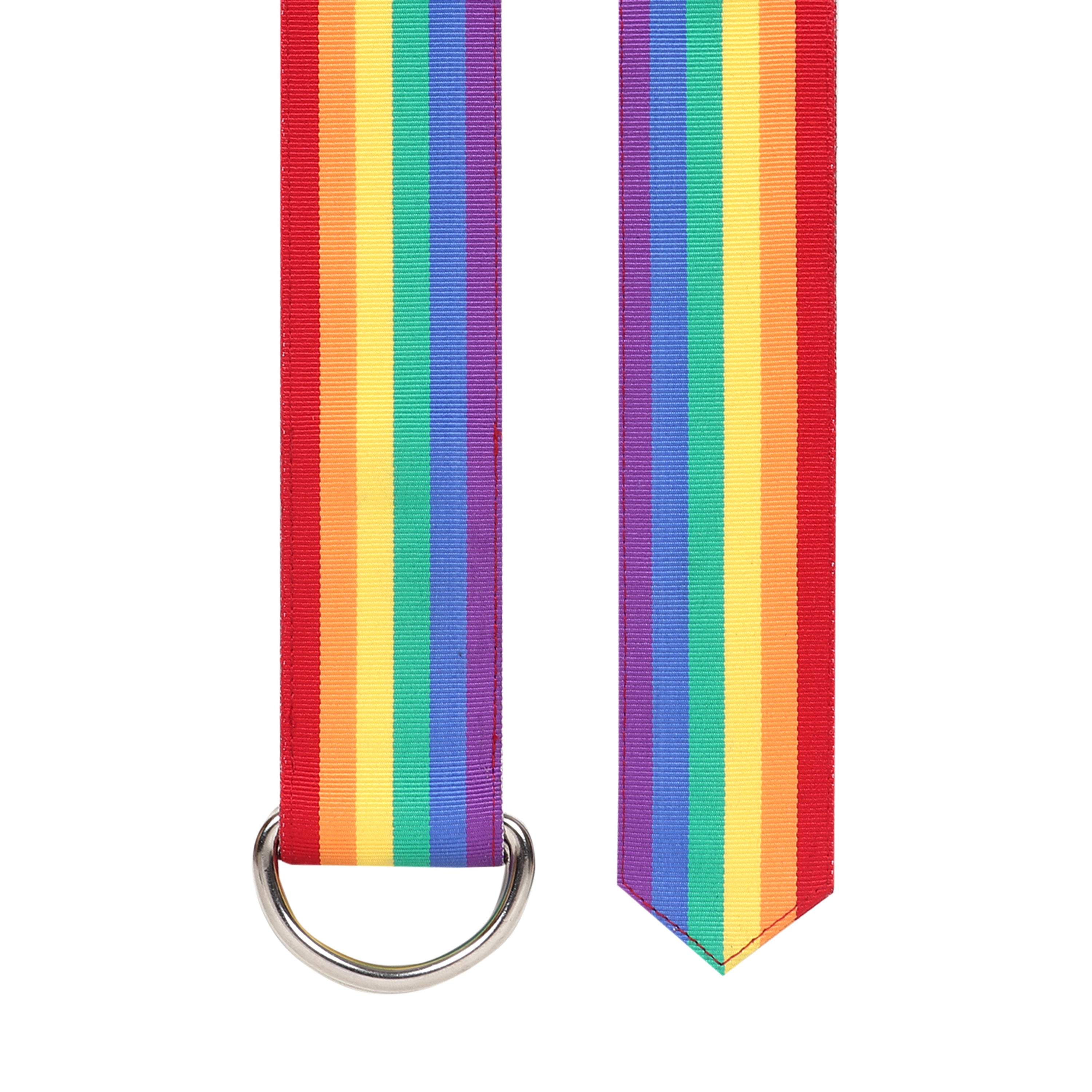 Pride Grosgrain Ribbon D-Ring Embroidered Belt