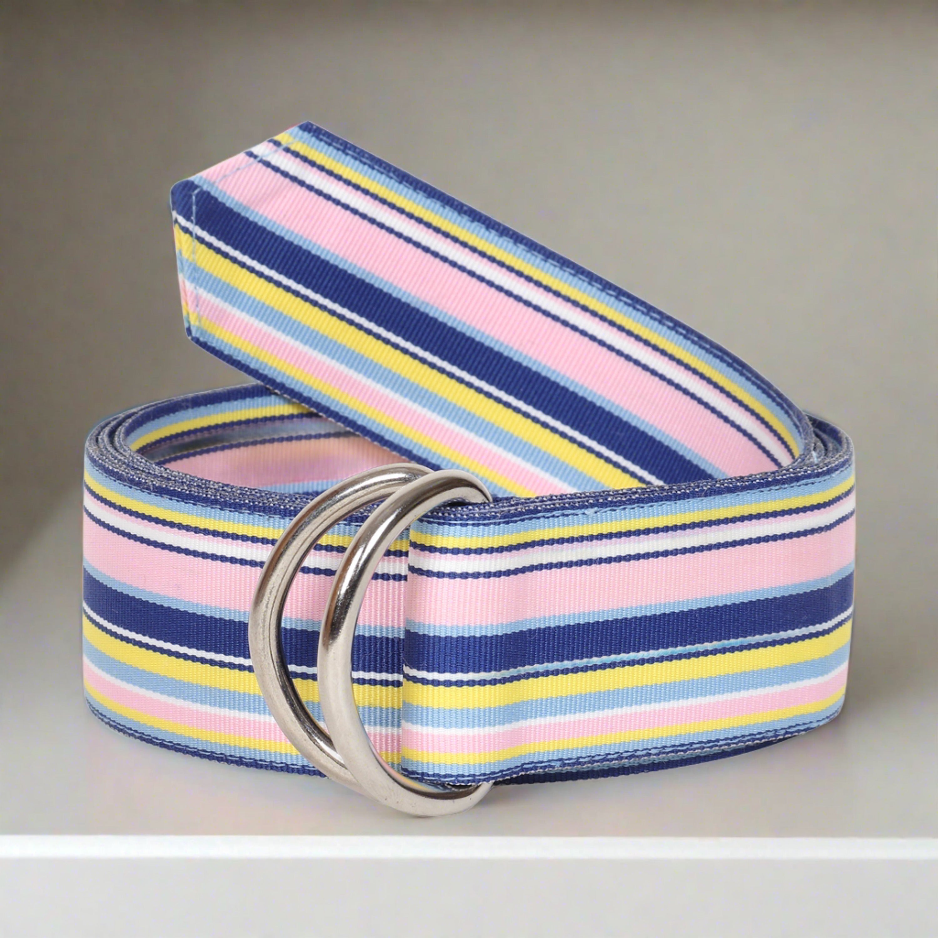 Rio Grosgrain Ribbon D-Ring Embroidered Belts