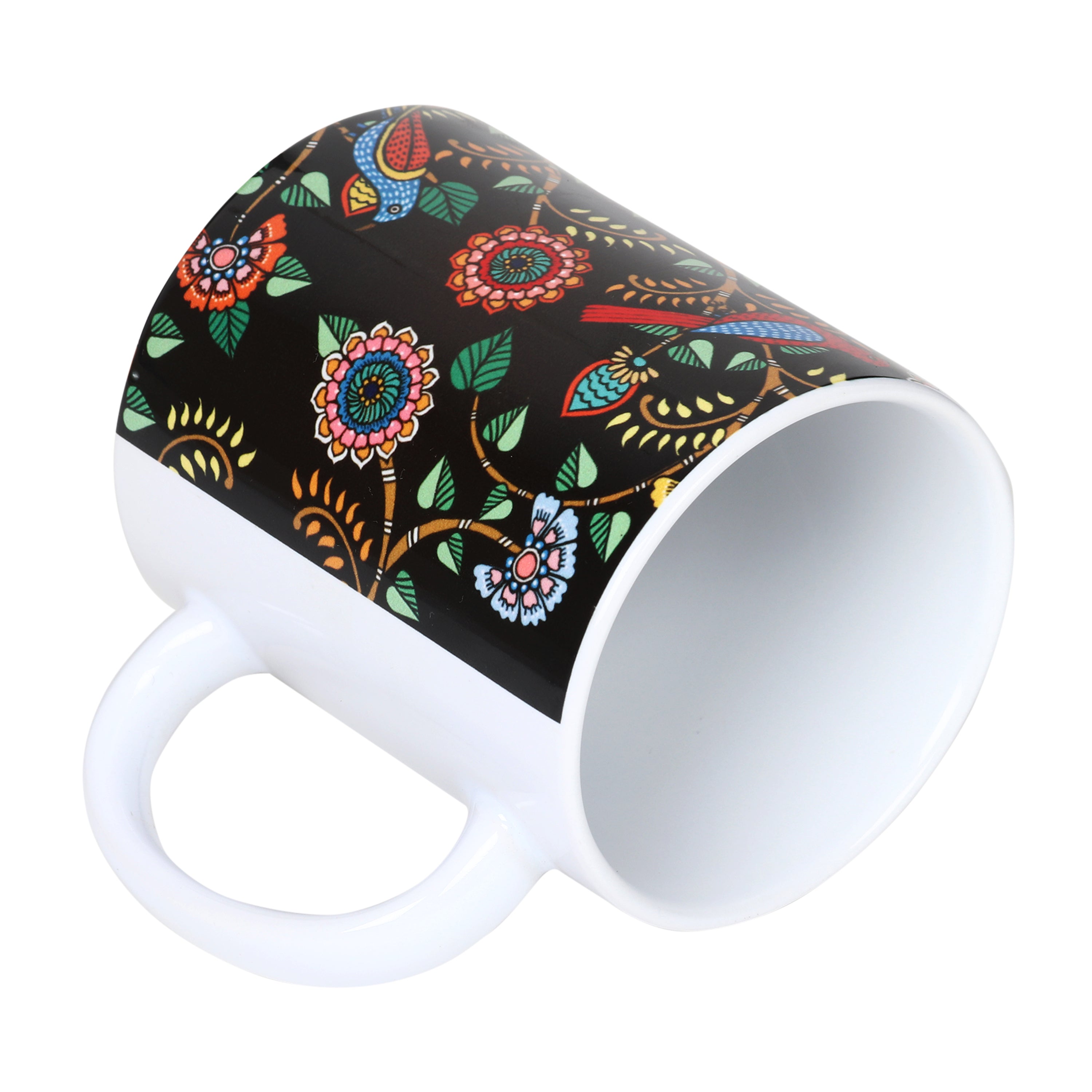 Mugs - Madhubani Art Black