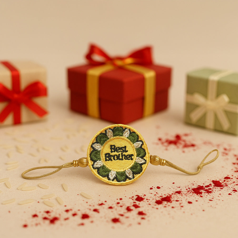 Embroidered Rakhi : Best Brother