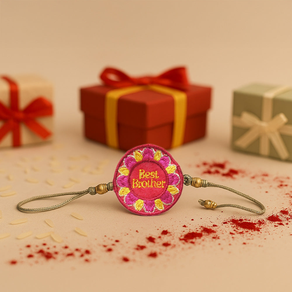 Embroidered Rakhi : Best Brother