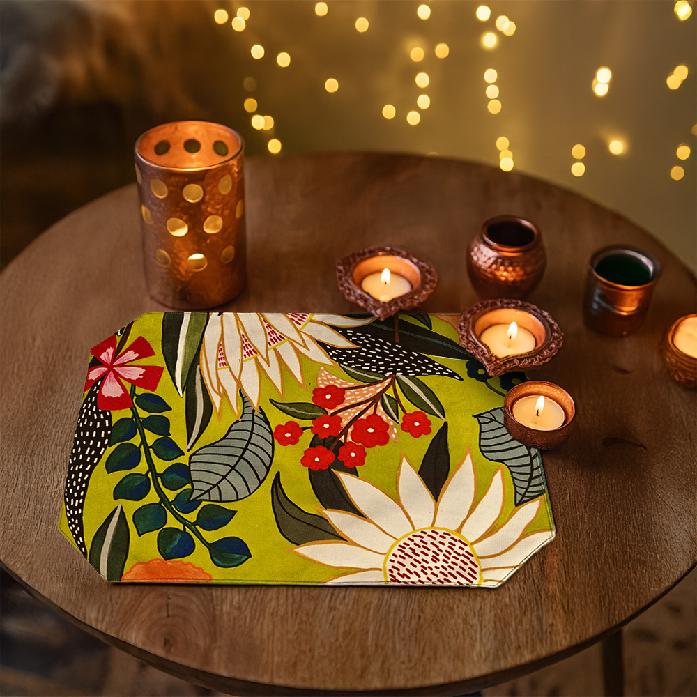 Reversible Mat X Fabric Coasters X Wooden Tea Chest X Infusion Bottle