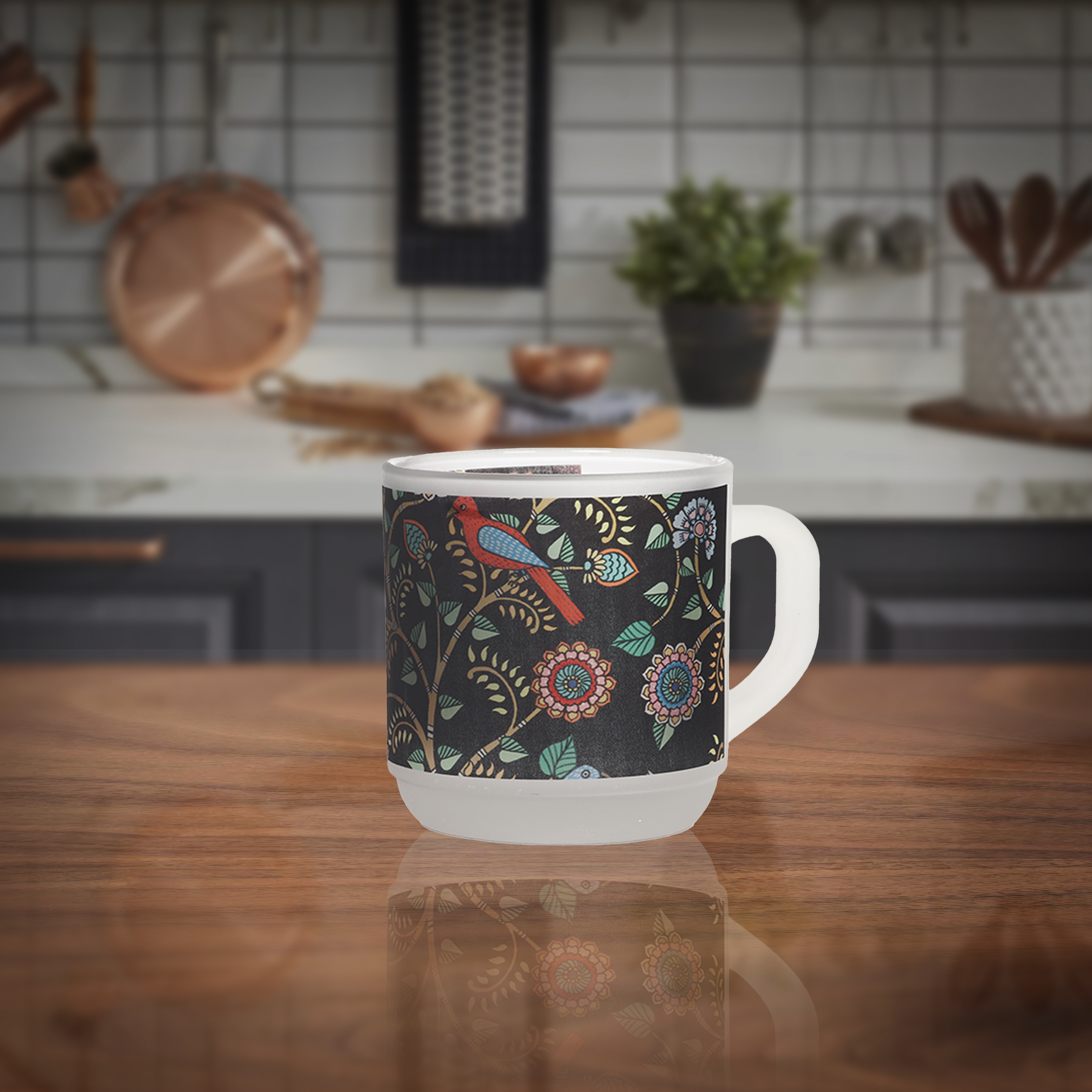 Glass Mugs - Madhubani Art