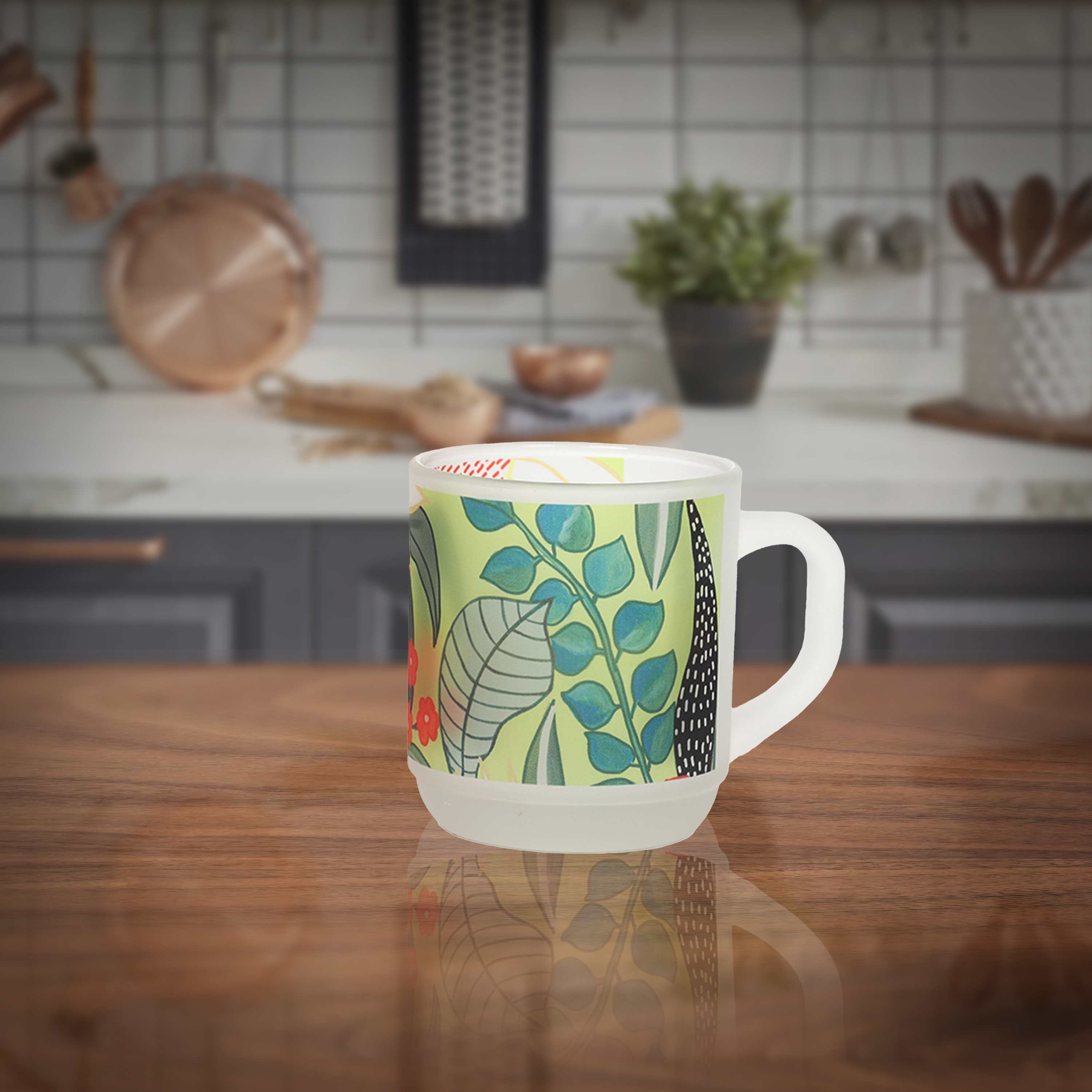 Glass Mugs - Floral