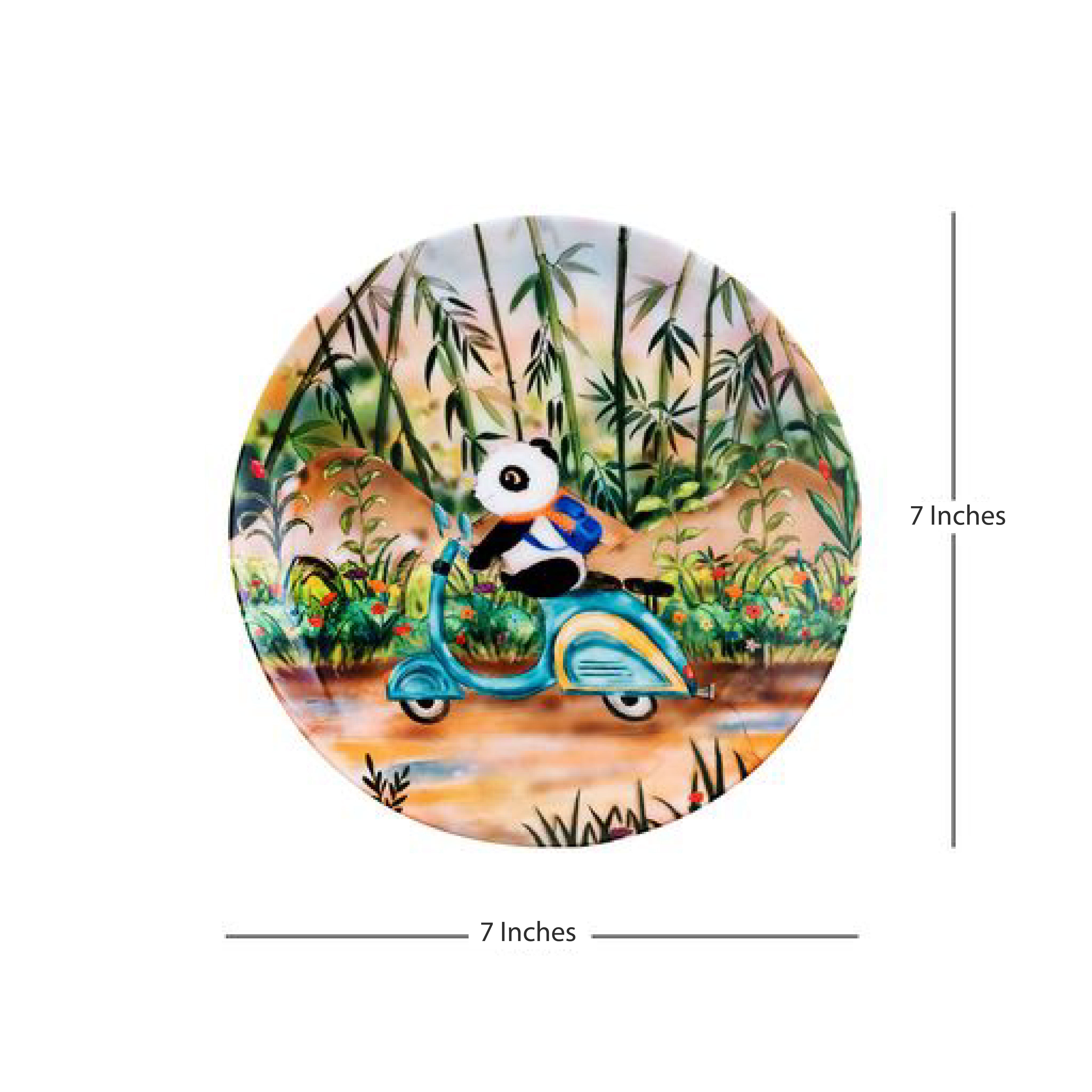 Decorative Wall Plates -Riding Panda
