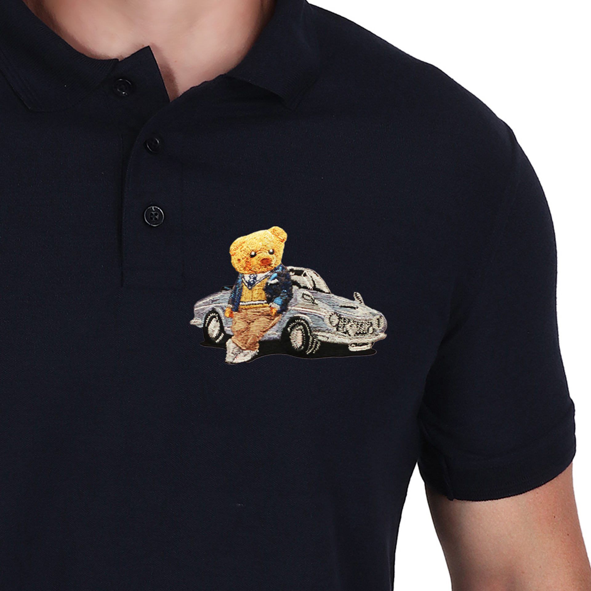 Embroidered T-Shirt - Car bear