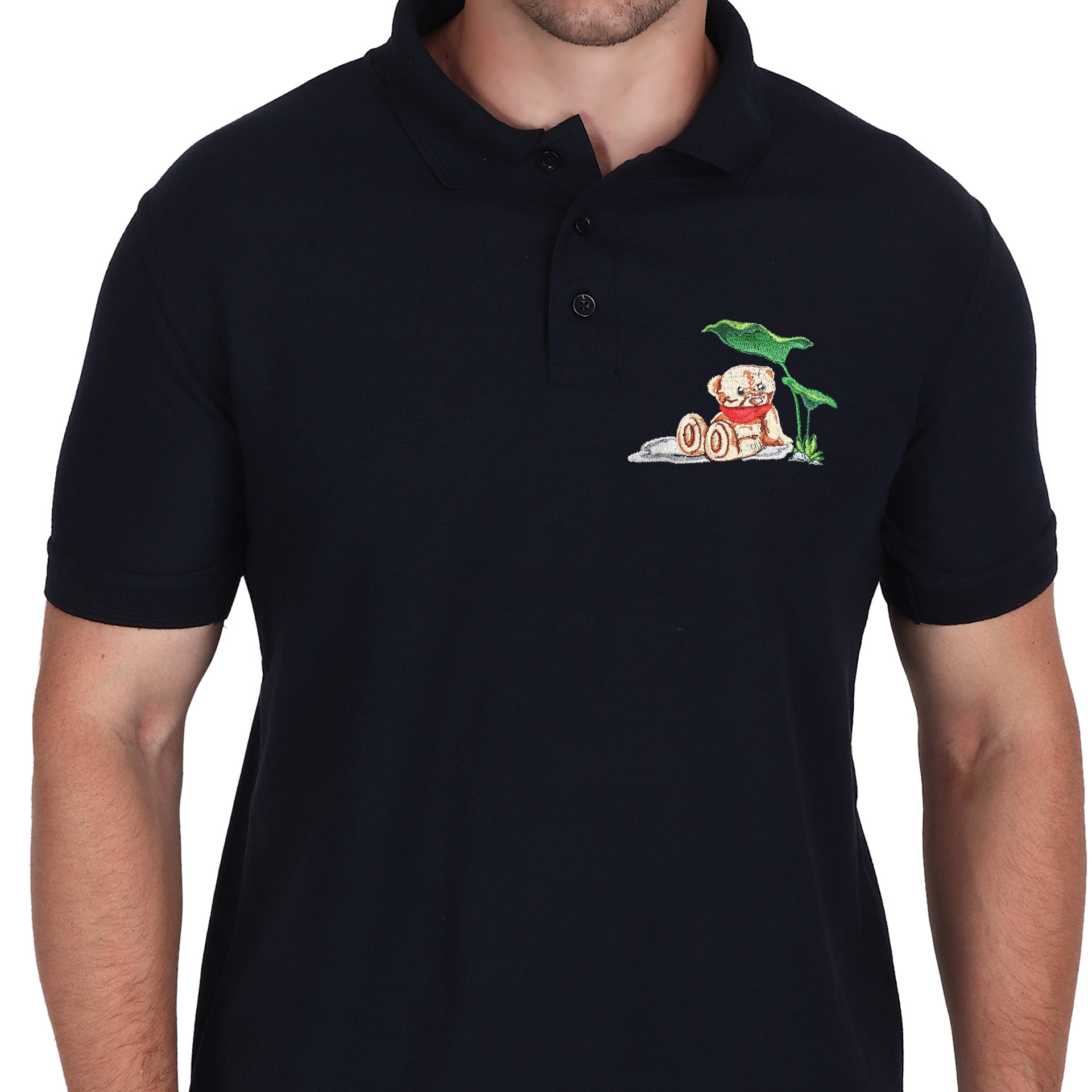 Embroidered T-Shirt - Grizzly