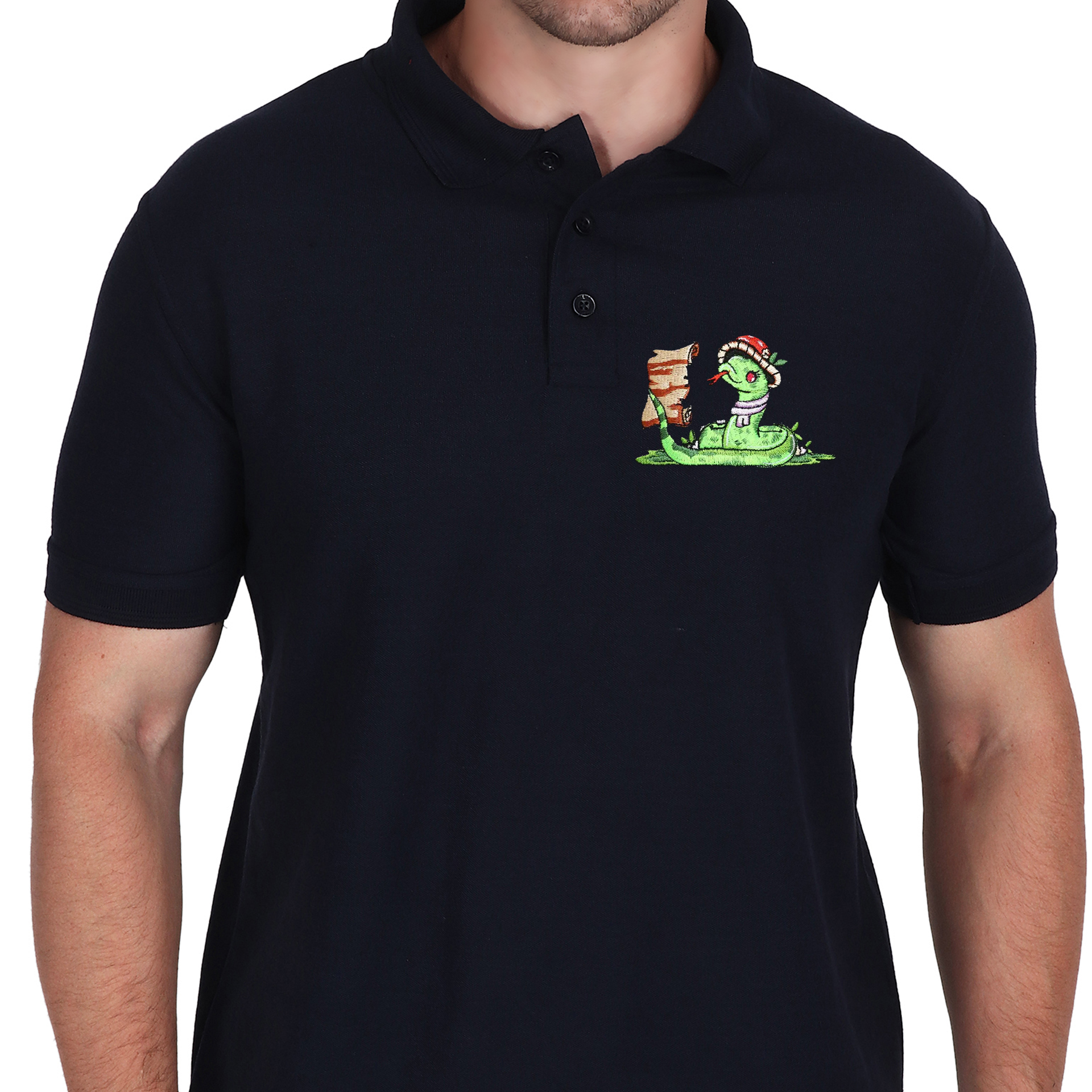 Embroidered T-Shirt - Serpant