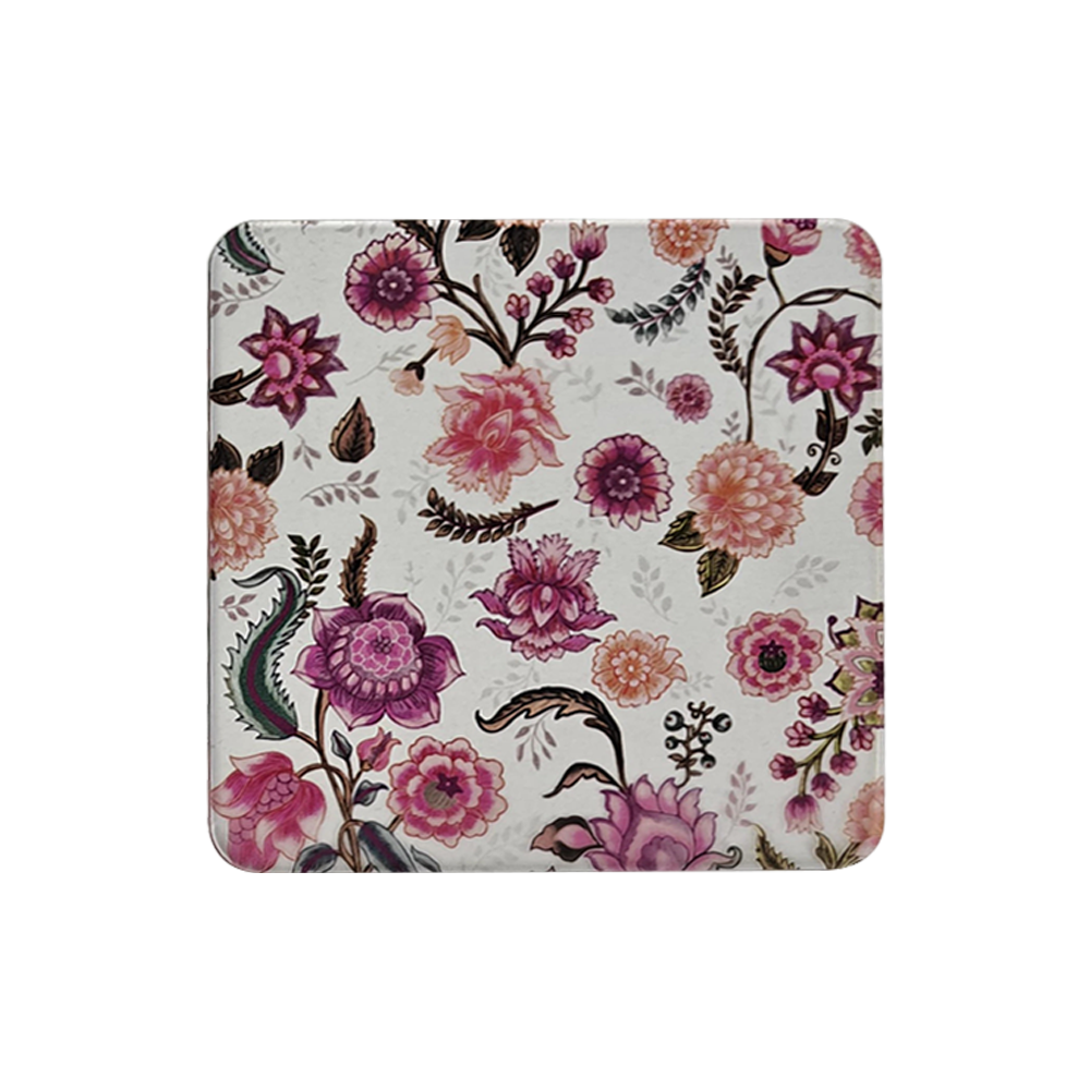 Acrylic transparent Coasters (Set of 2) - Garden Jewel Peacock
