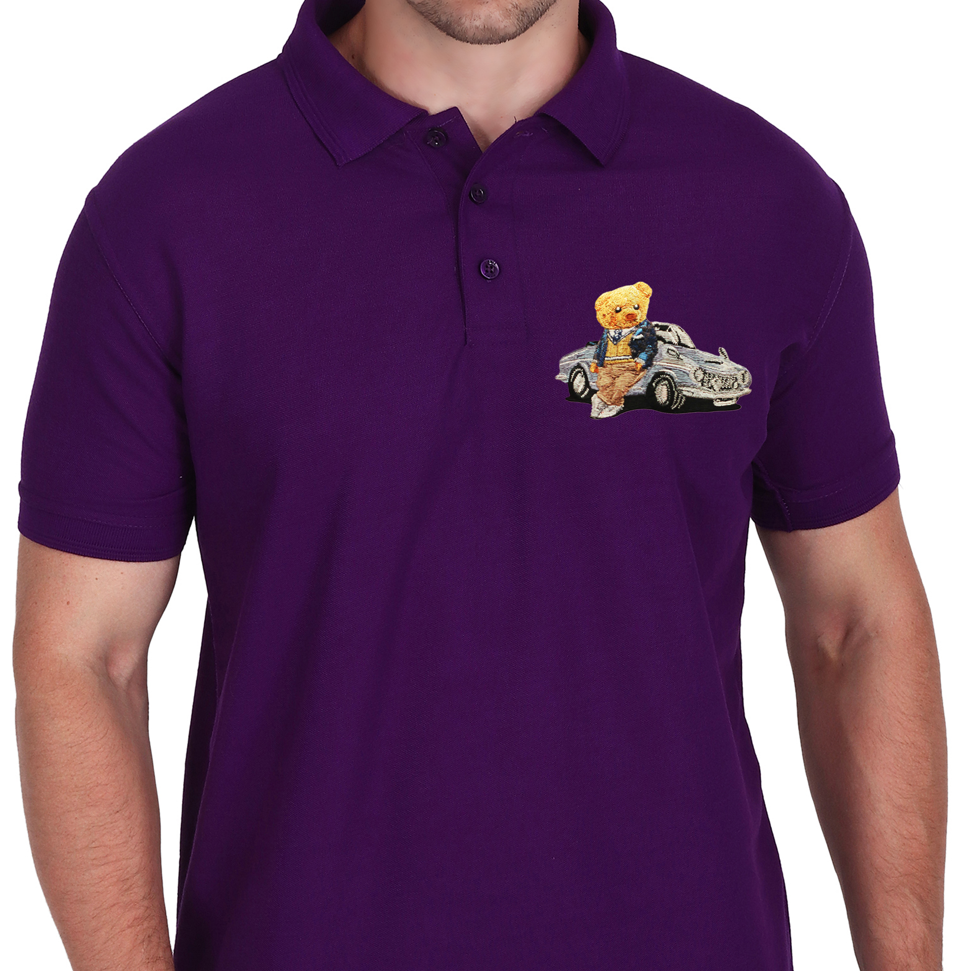 Embroidered T-Shirt - Car bear