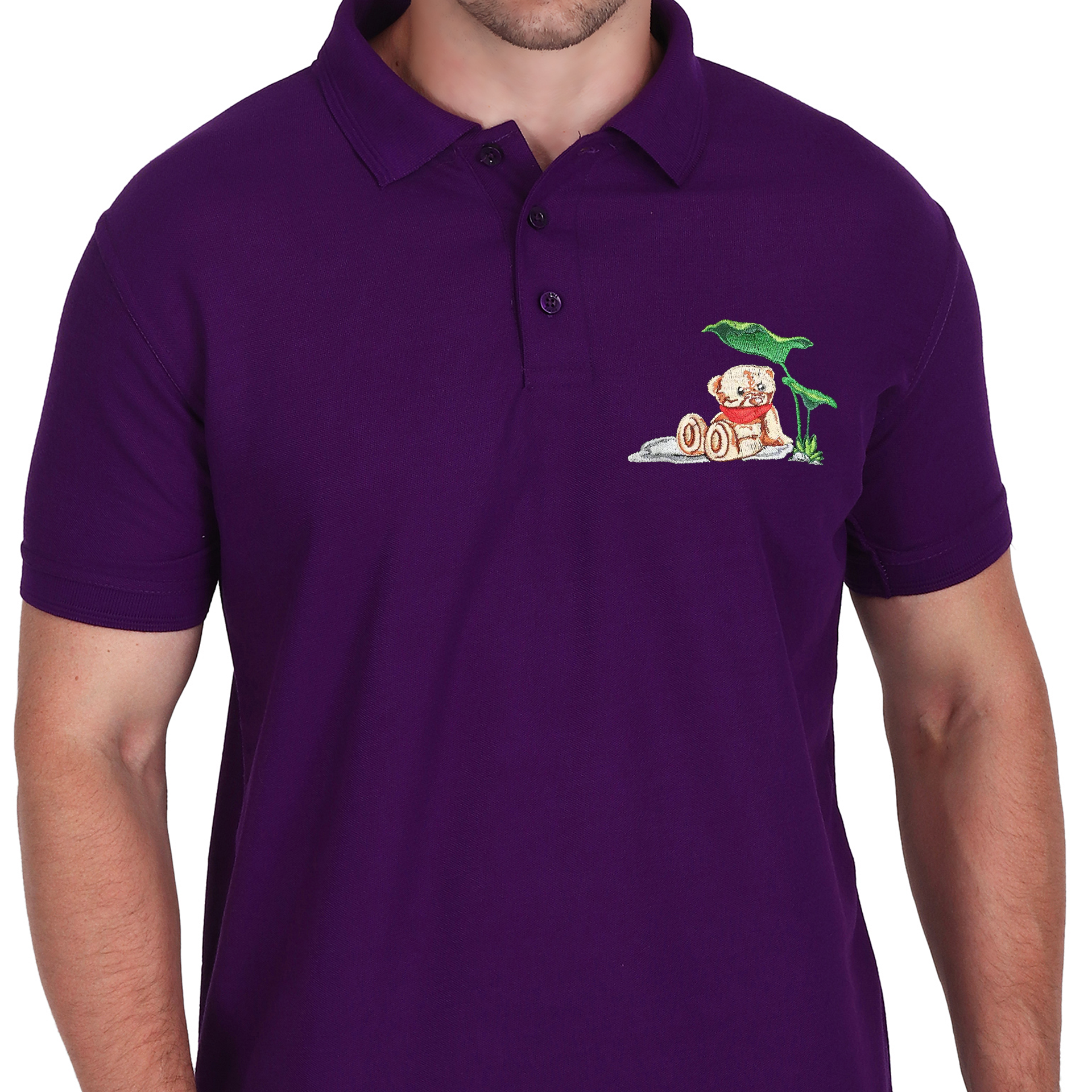Embroidered T-Shirt - Grizzly
