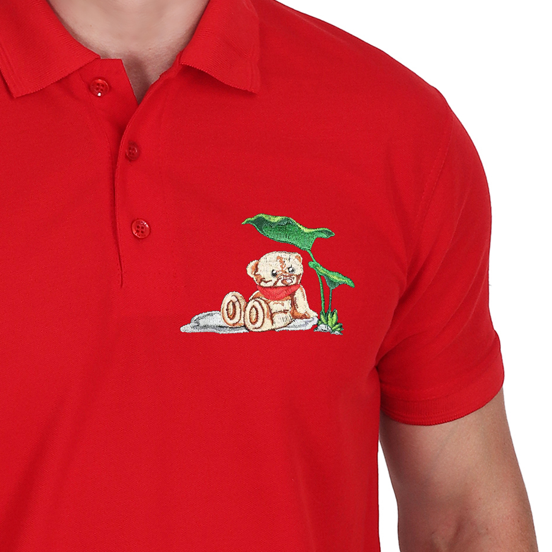 Embroidered T-Shirt - Grizzly