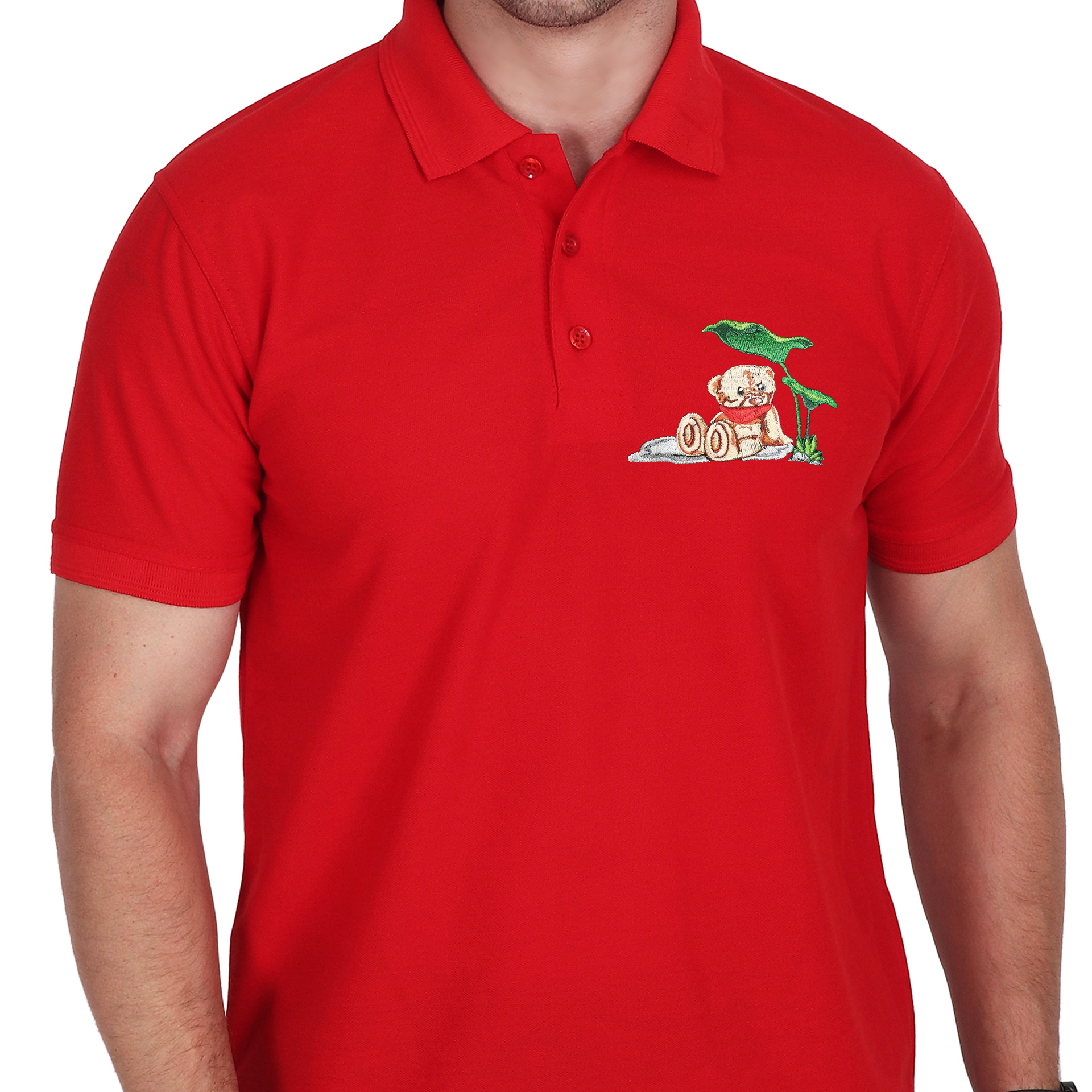 Embroidered T-Shirt - Grizzly
