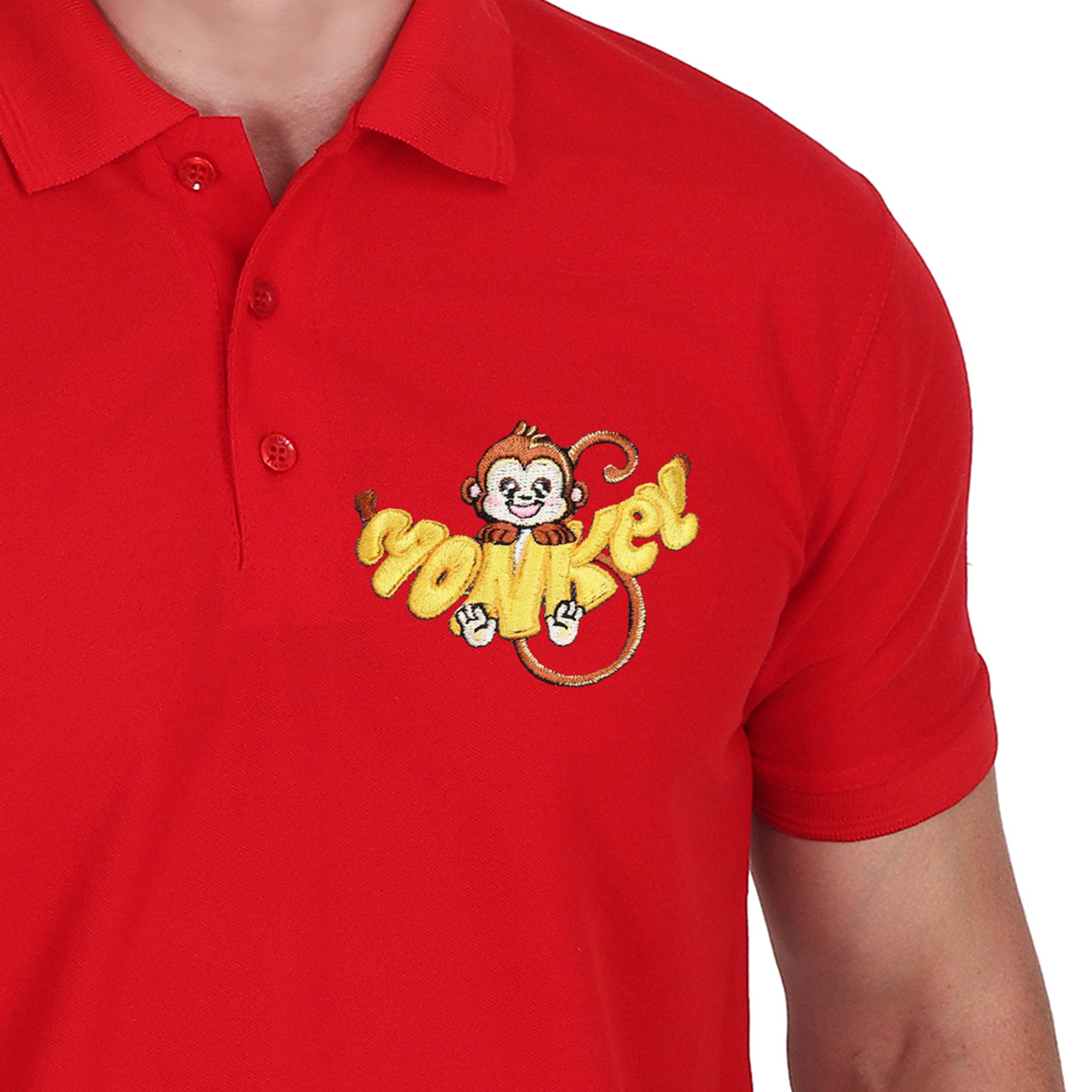 Embroidered T-Shirt - Monkey