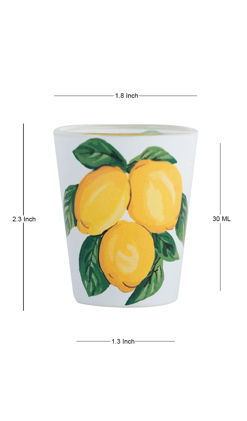 Glass Shot Glasses - Zesty Lemons
