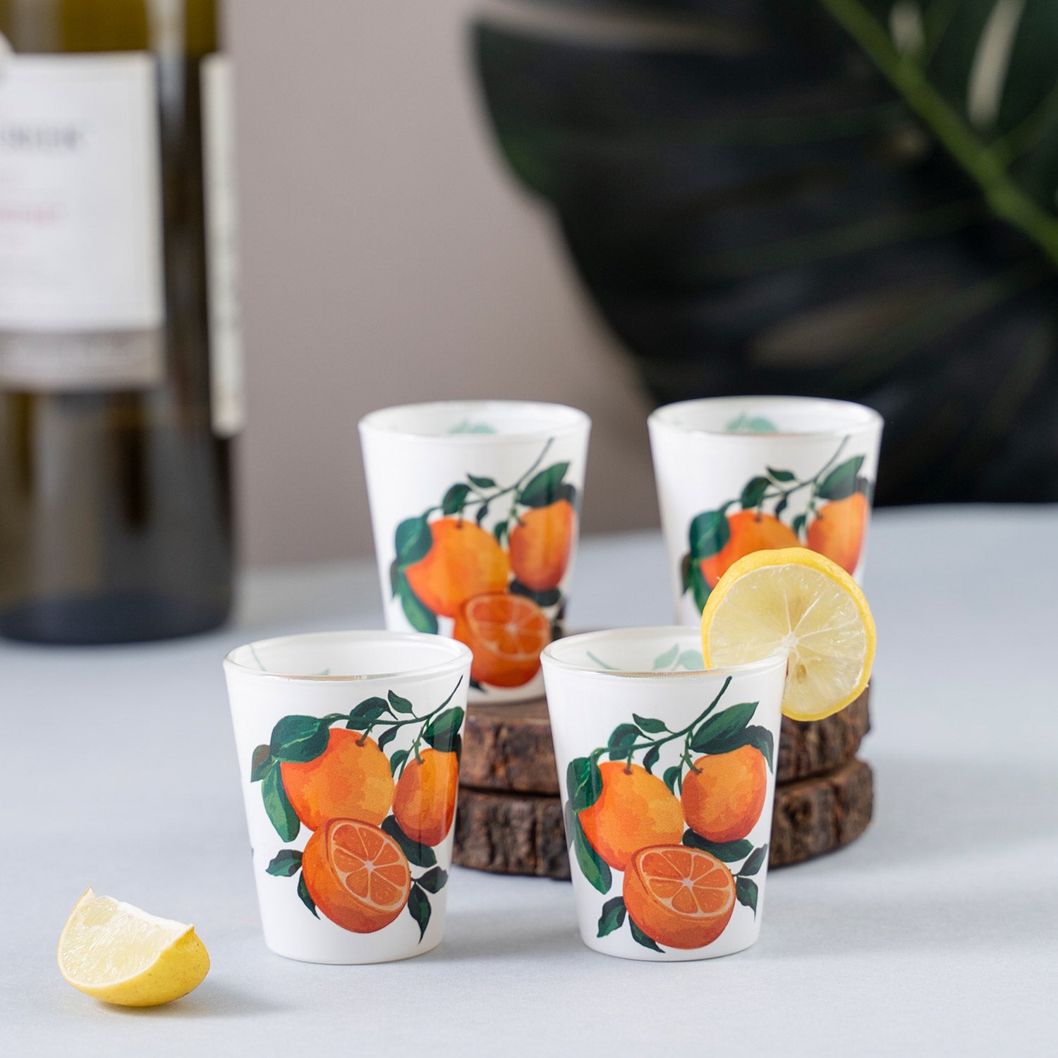 Glass Shot Glasses -  Juicy Italian Oranges